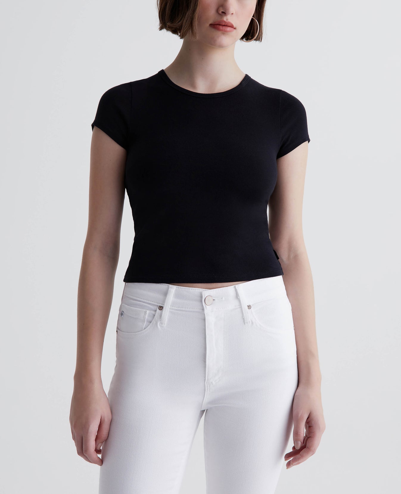 Hutton Crew True Black Womens Top Photo 1