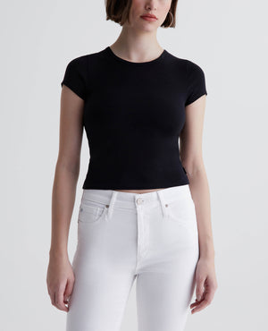 Hutton Crew True Black Womens Top Photo 1