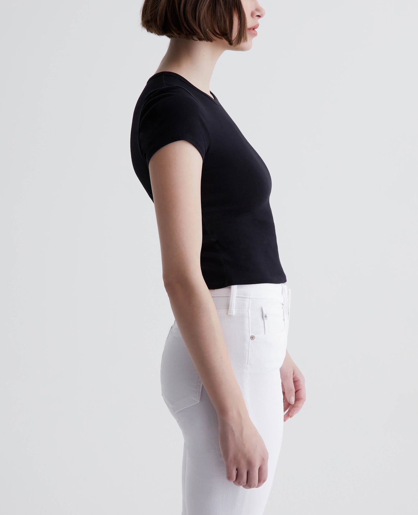 Hutton Crew True Black Womens Top Photo 5