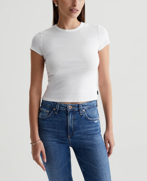 Hutton Crew Ex-White Womens Top Photo 1