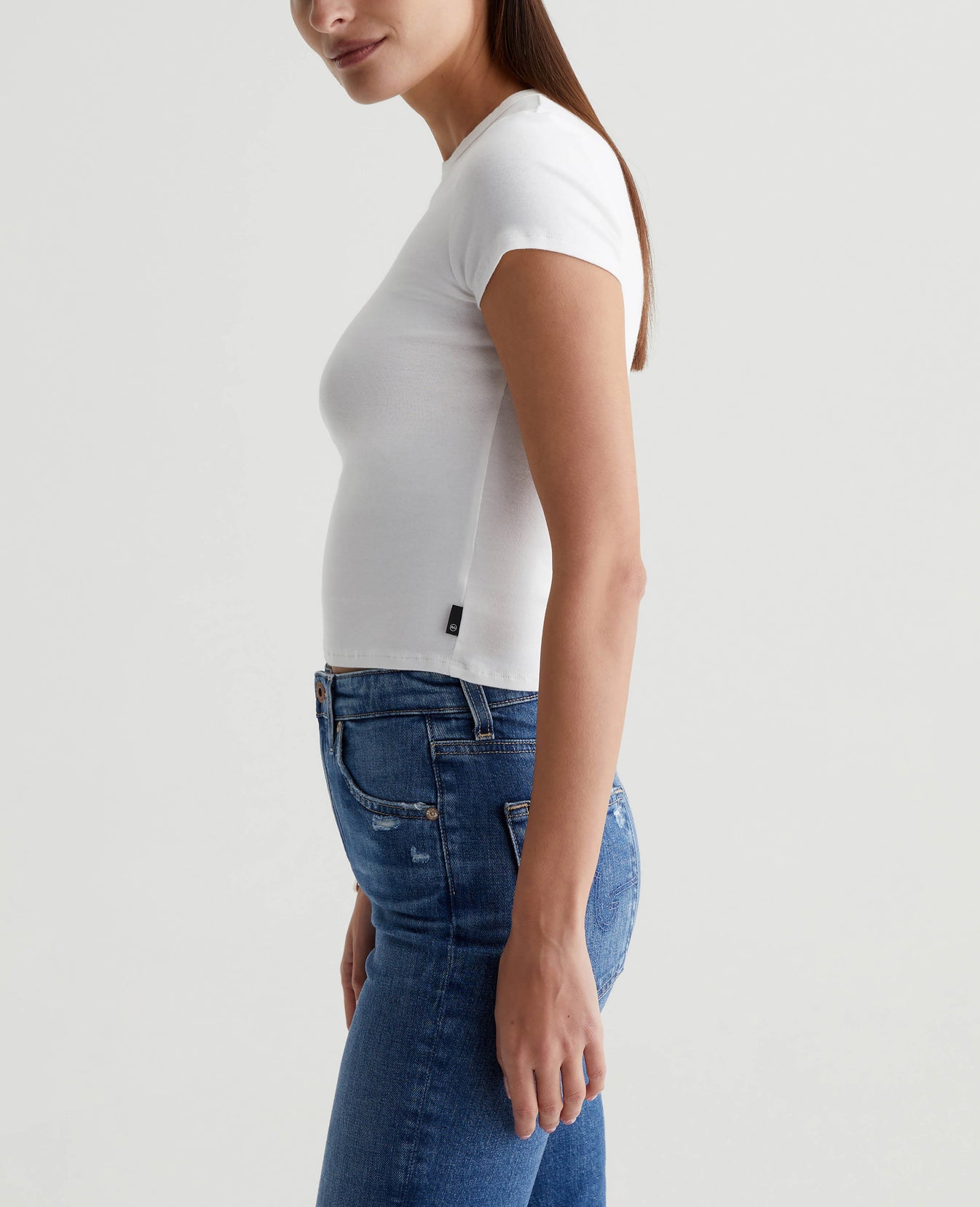 Hutton Crew Ex-White Womens Top Photo 4