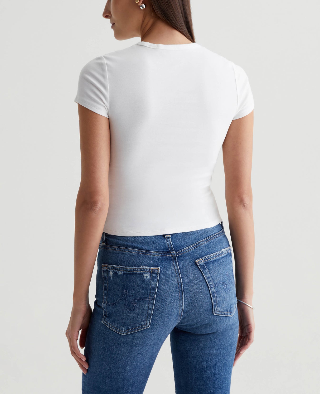 Hutton Crew Ex-White Womens Top Photo 6