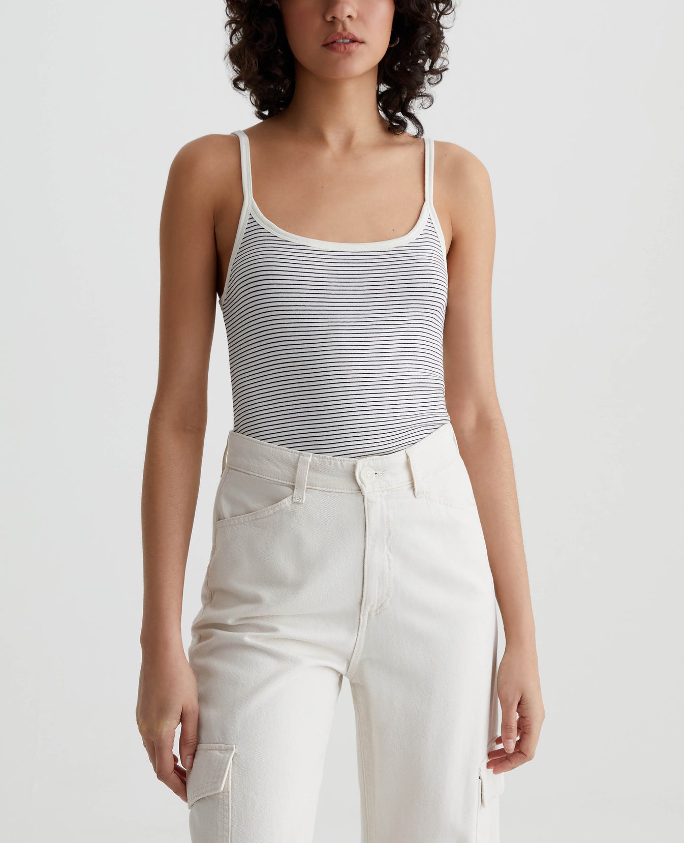 Claire Tank Pencil Stripe Ex-White/True Bl Womens Top Photo 1