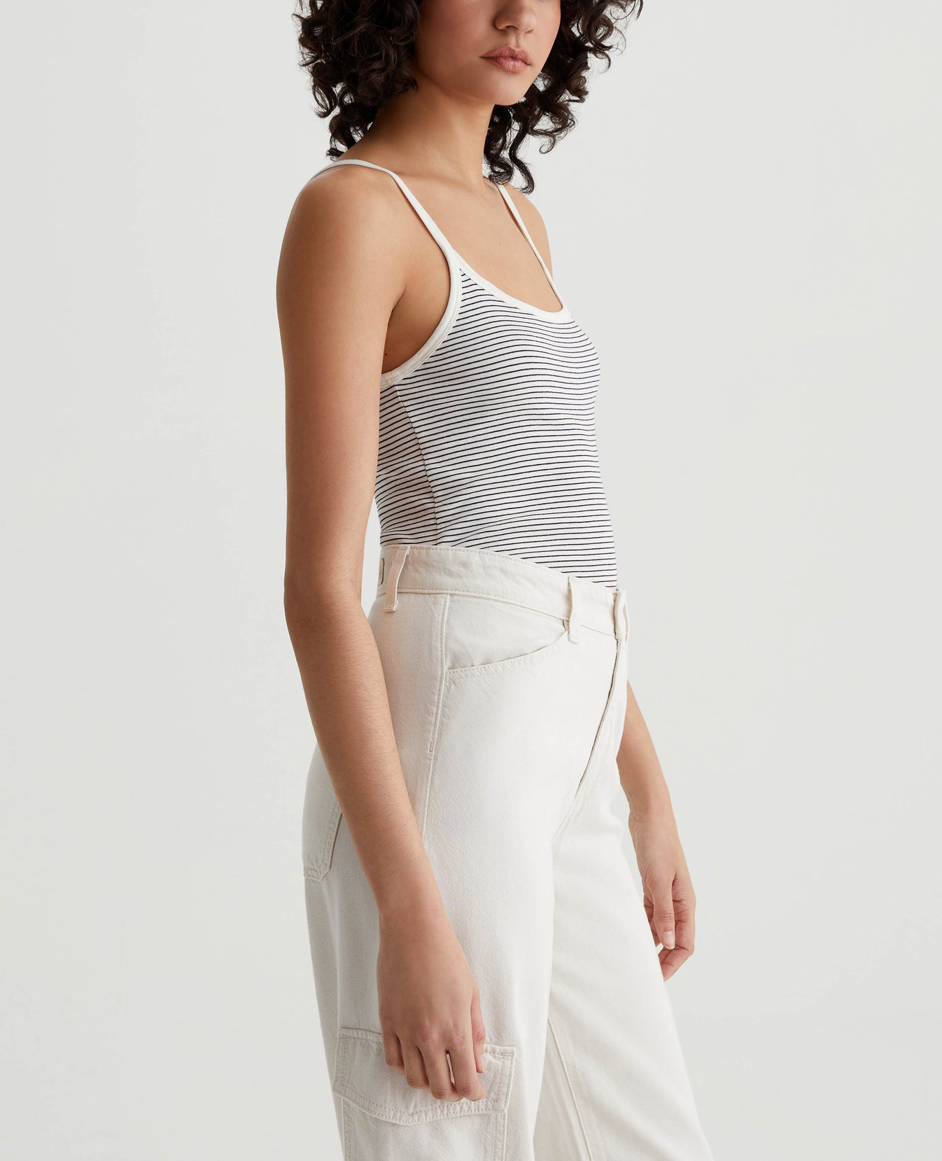 Claire Tank Pencil Stripe Ex-White/True Bl Womens Top Photo 2