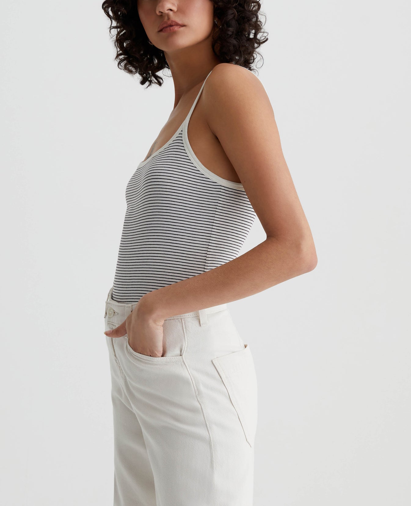 Claire Tank Pencil Stripe Ex-White/True Bl Womens Top Photo 5