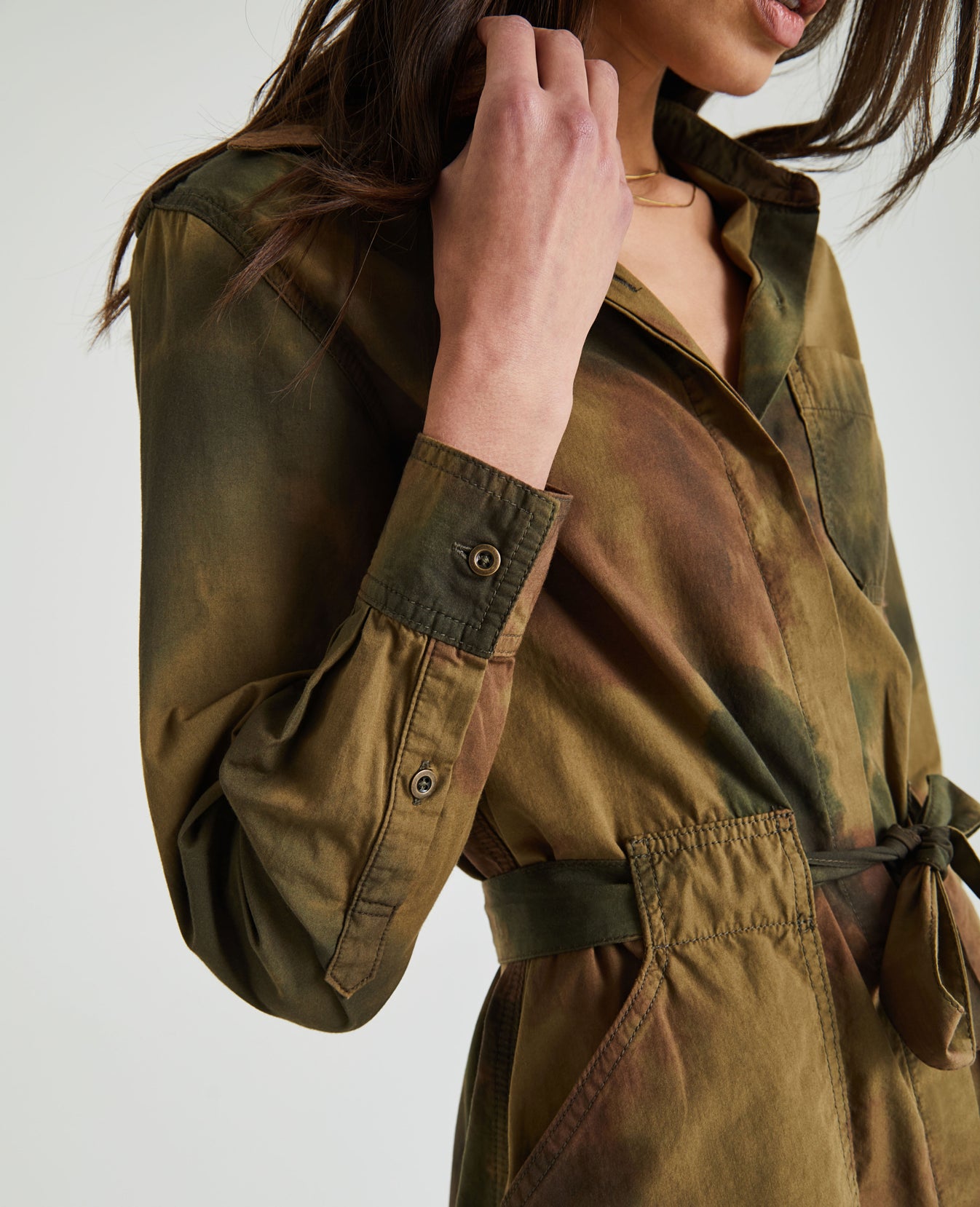 AG Jeans Justine Dress, Women's, Watercolor Camo Dried Grass AG Jeans Justine Dress, Women's, Watercolor Camo Dried Grass