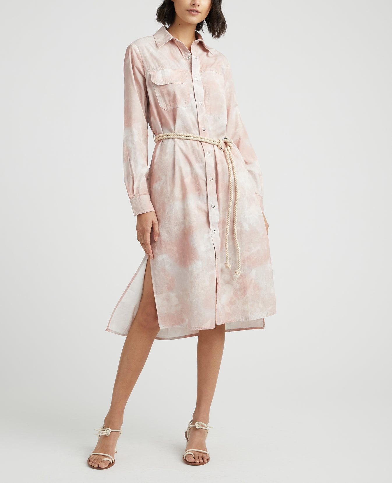 Taylor Dress Abstract Tiedye Rocky Mauve Workwear Dress Women Onepiece Photo 1