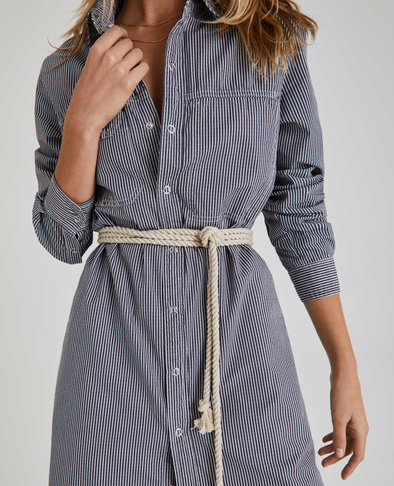 Taylor Dress Carlisle Stripe-Indigo Workwear Dress Women Onepiece Photo 7