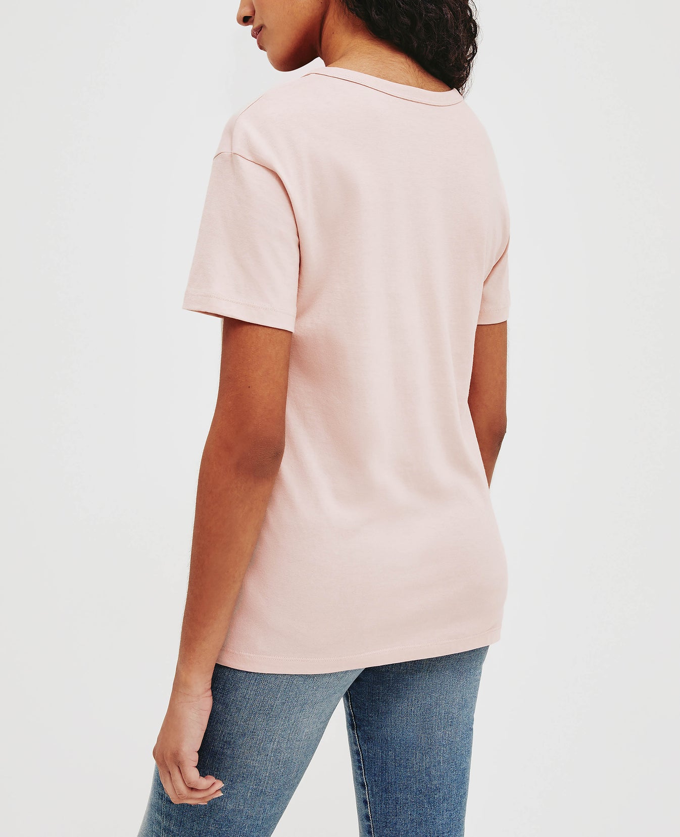 Aspen U Vintage Pink Relaxed U Neck T-Shirt Women Tops Photo 6