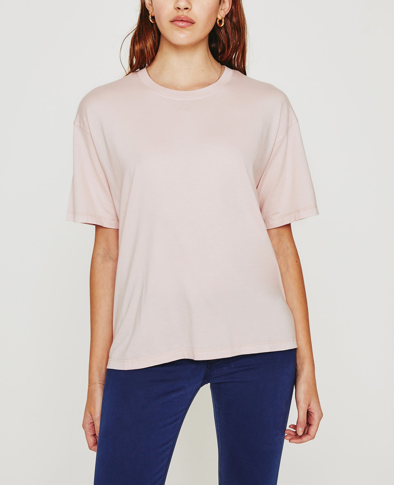 Jagger Crew Vintage Pink Classic Fit Short Sleeve Tee Women Tops Photo 1