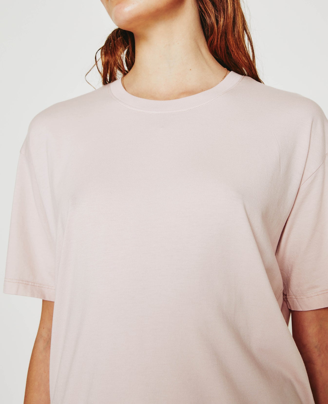 Jagger Crew Vintage Pink Classic Fit Short Sleeve Tee Women Tops Photo 2