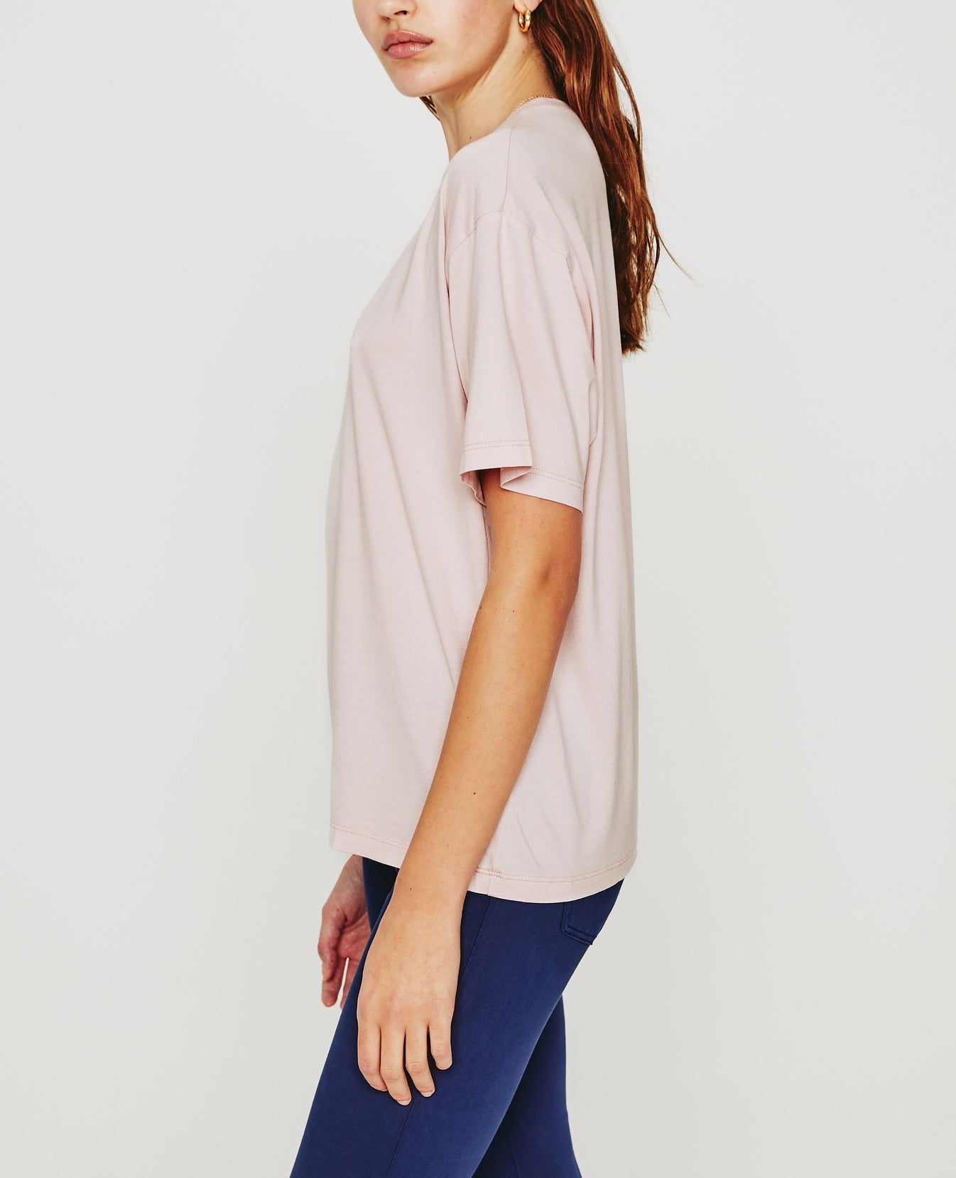 Jagger Crew Vintage Pink Classic Fit Short Sleeve Tee Women Tops Photo 3