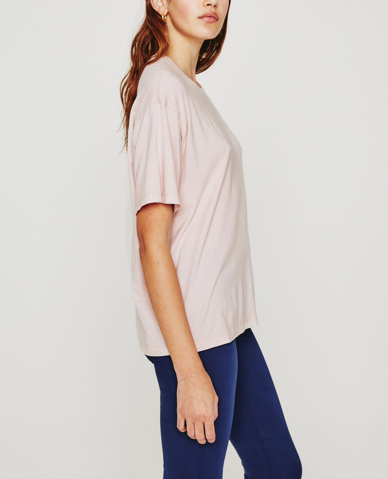 Jagger Crew Vintage Pink Classic Fit Short Sleeve Tee Women Tops Photo 4