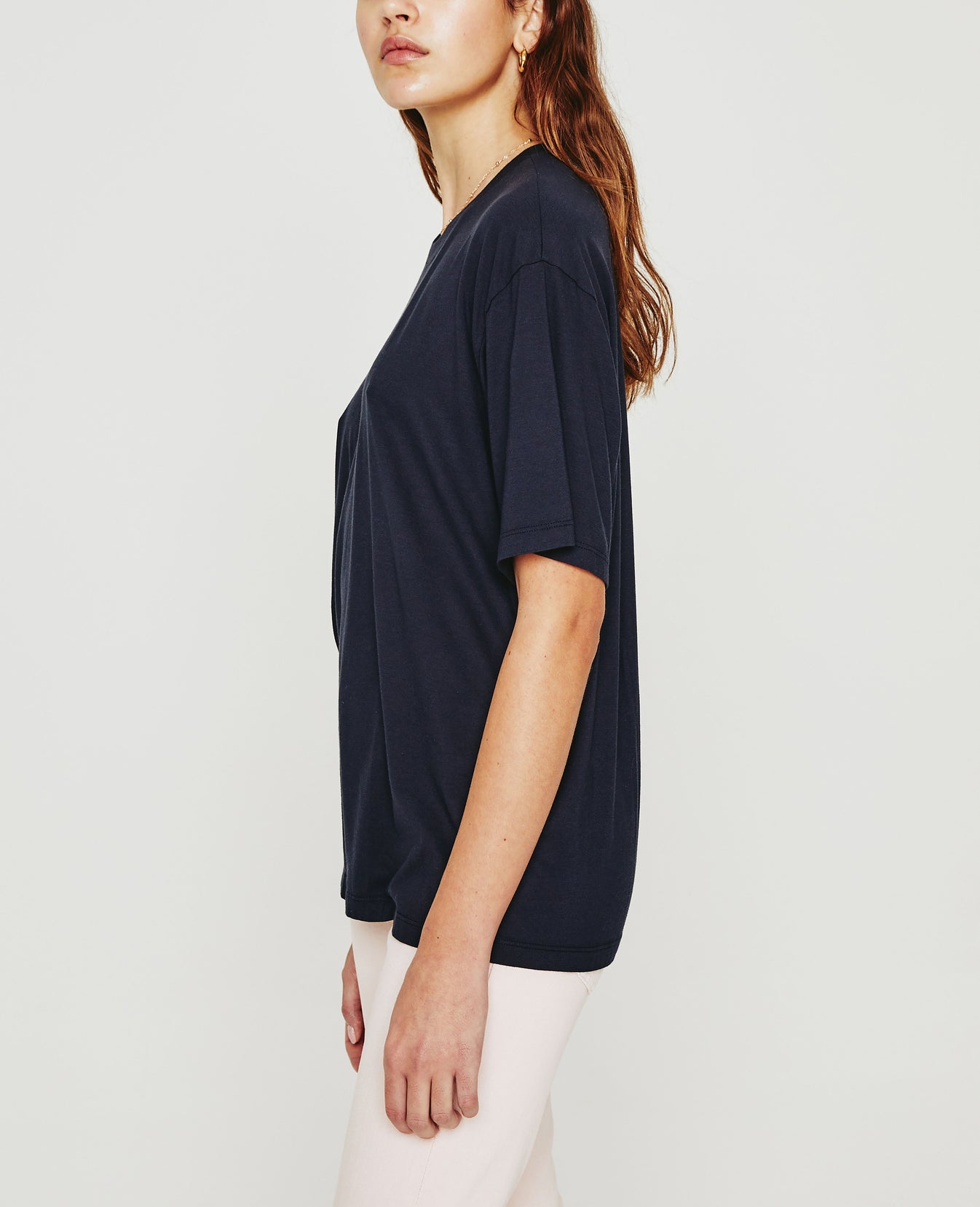 Karter Ex-Boyfriend Deep Navy Oversized Crew Neck Women Tops Photo 5