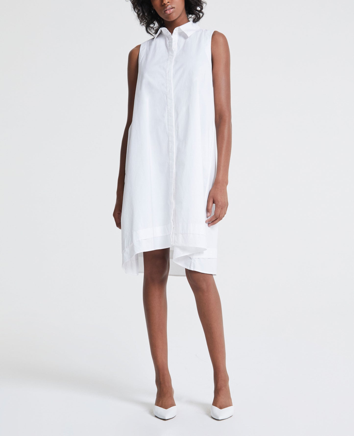 Clover Dress True White Sleeveless Shift Dress Women Onepiece Photo 1