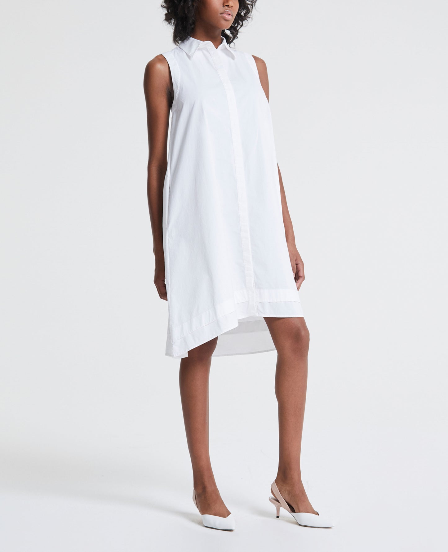 Clover Dress True White Sleeveless Shift Dress Women Onepiece Photo 2