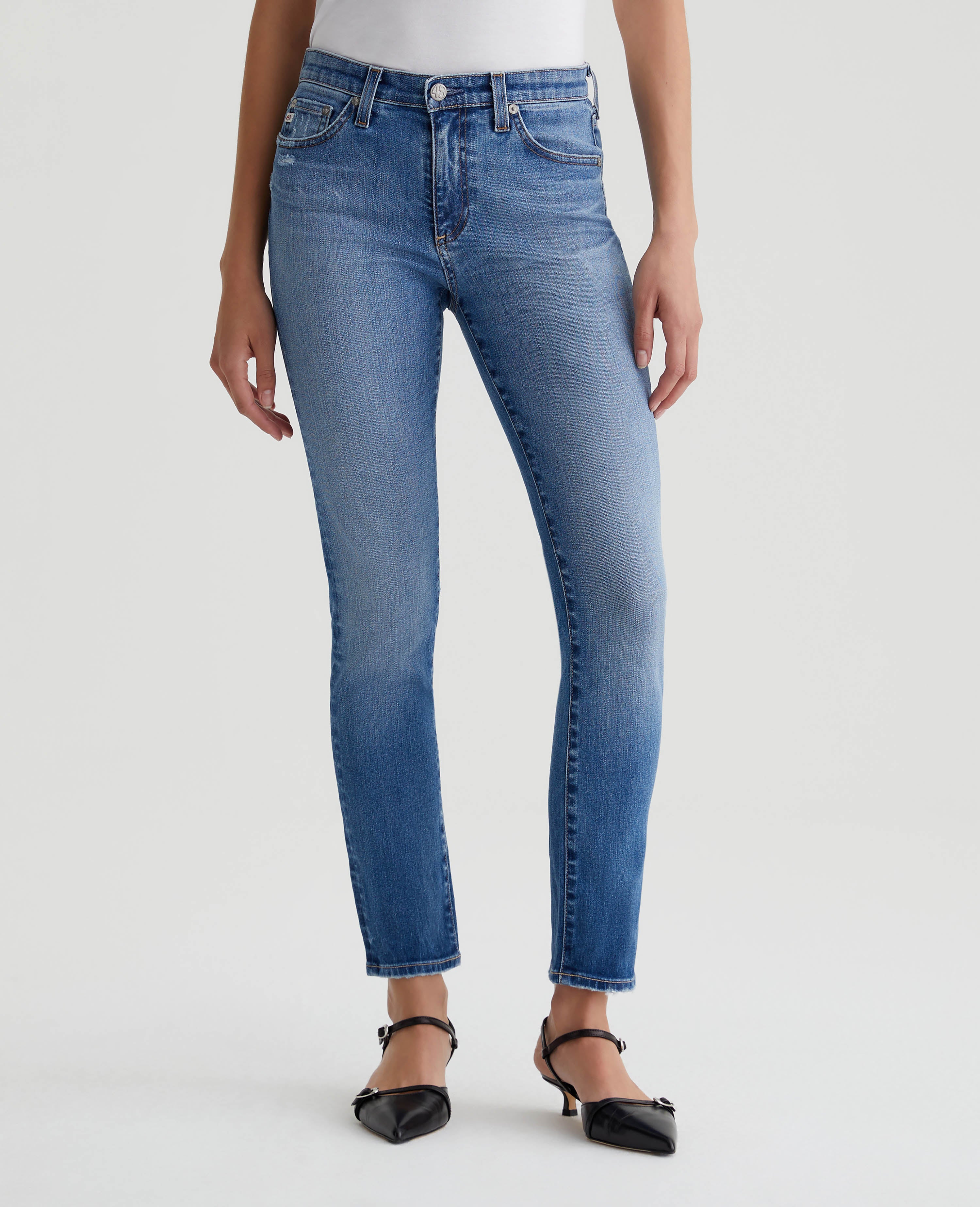 (取寄) AGジーンズ レディース マリ ミッドライズ スリム ストレート ジーンズ イン 13 イヤーズ プロムナード AG Jeans women Mari Mid-Rise Slim Straight Jeans in 13 Years Promenade 13 Years Promenade Women Mari 13 Years Ithaca