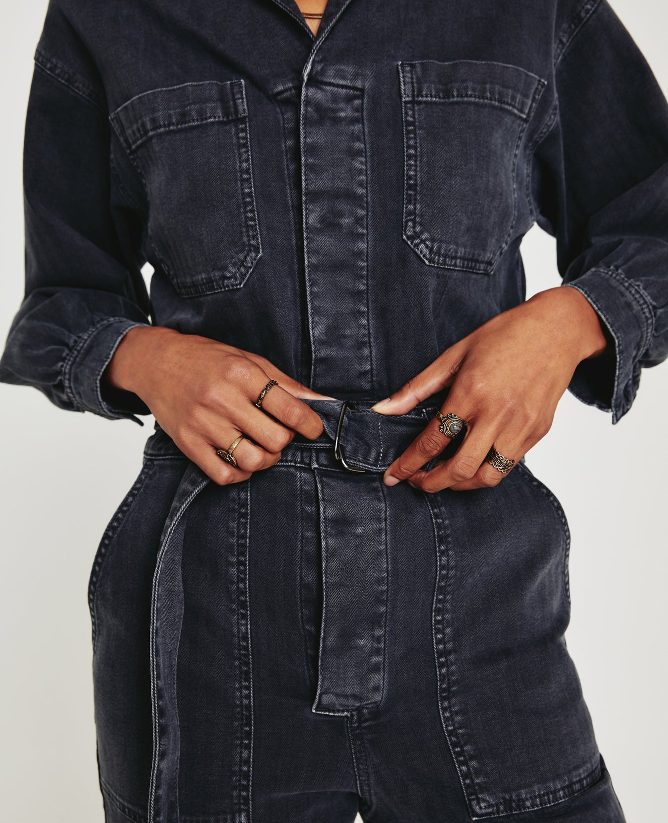 Ryleigh Jumpsuit Sulfur Black Womens Bottom Photo 2