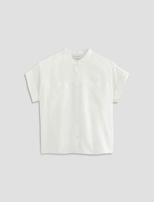 Ellis Shirt White Short Sleeve Dolman Shirt Women Top Photo 9