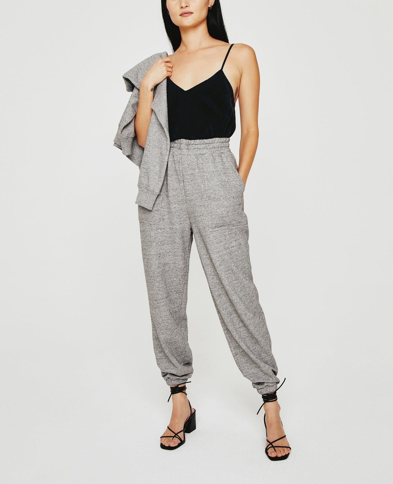 Nova Sweatpant Heather Grey Relaxed Sweatpant Women Bottom Photo 1