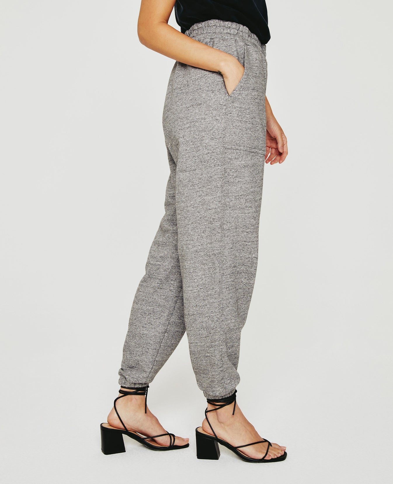 Nova Sweatpant Heather Grey Relaxed Sweatpant Women Bottom Photo 5