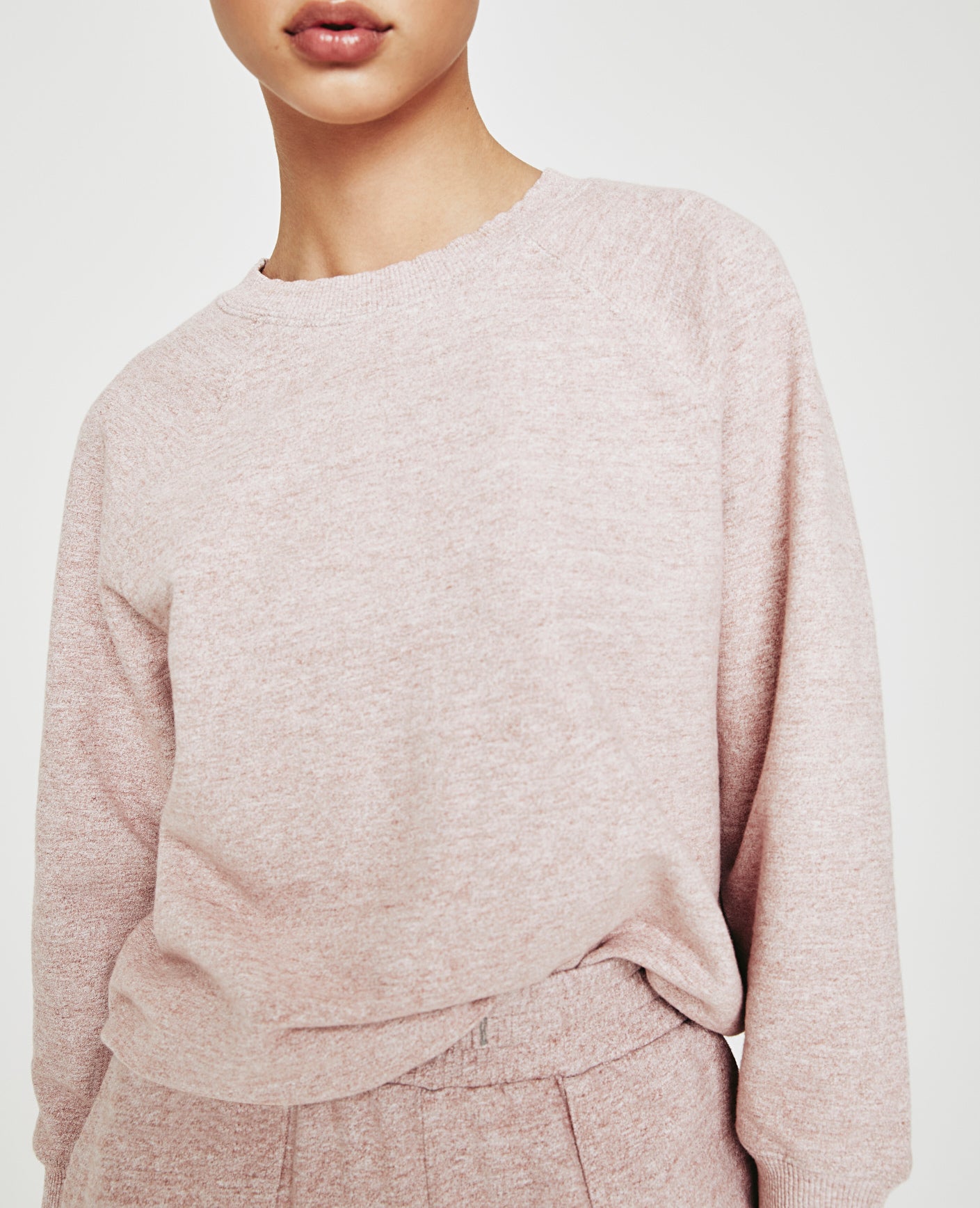 Jadyn Sweatshirt Heather Pink Vintage Sweatshirt Women Tops Photo 3