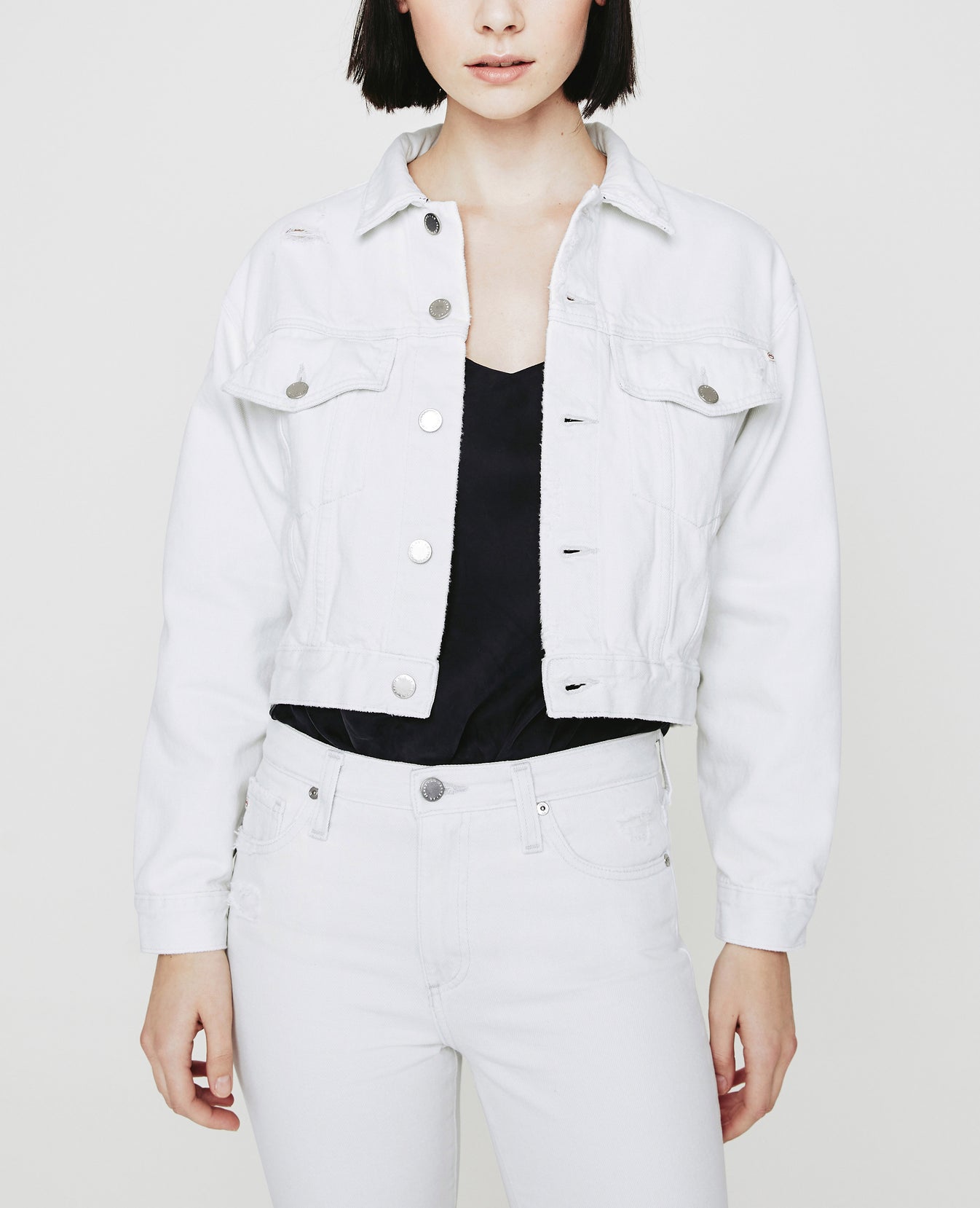 Mirah Cropped Trucker Jacket Unforgettable Cropped Trucker Jacket Women Tops Photo 1