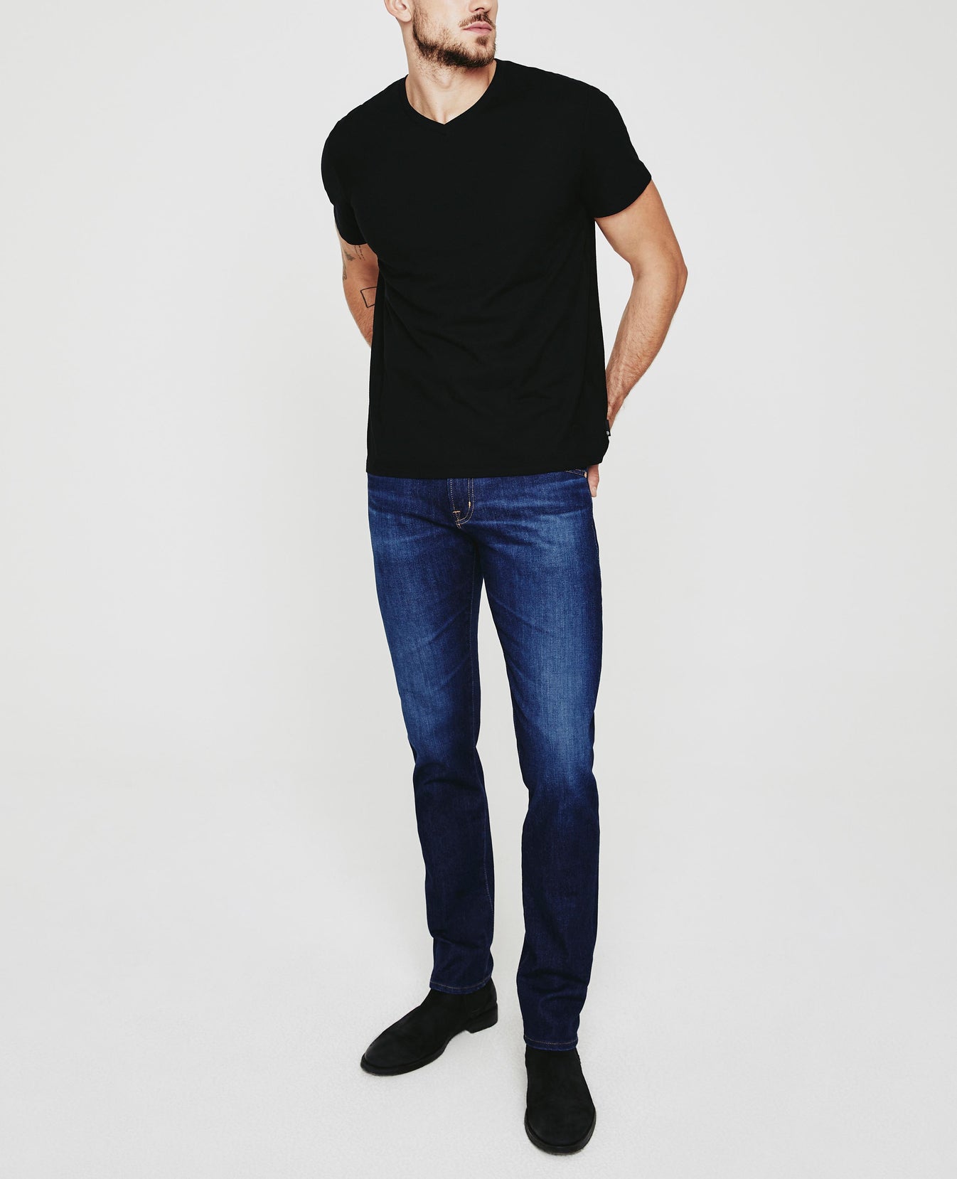 Bryce Vee True Black Classic Fit Vee Men Tops Photo 2