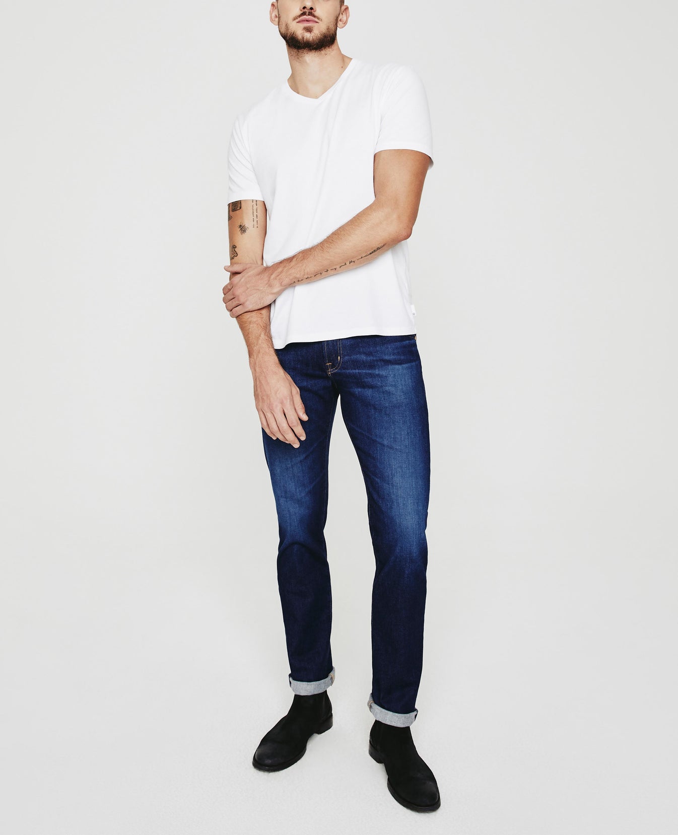 Bryce Vee True White Classic Fit Vee Men Tops Photo 2