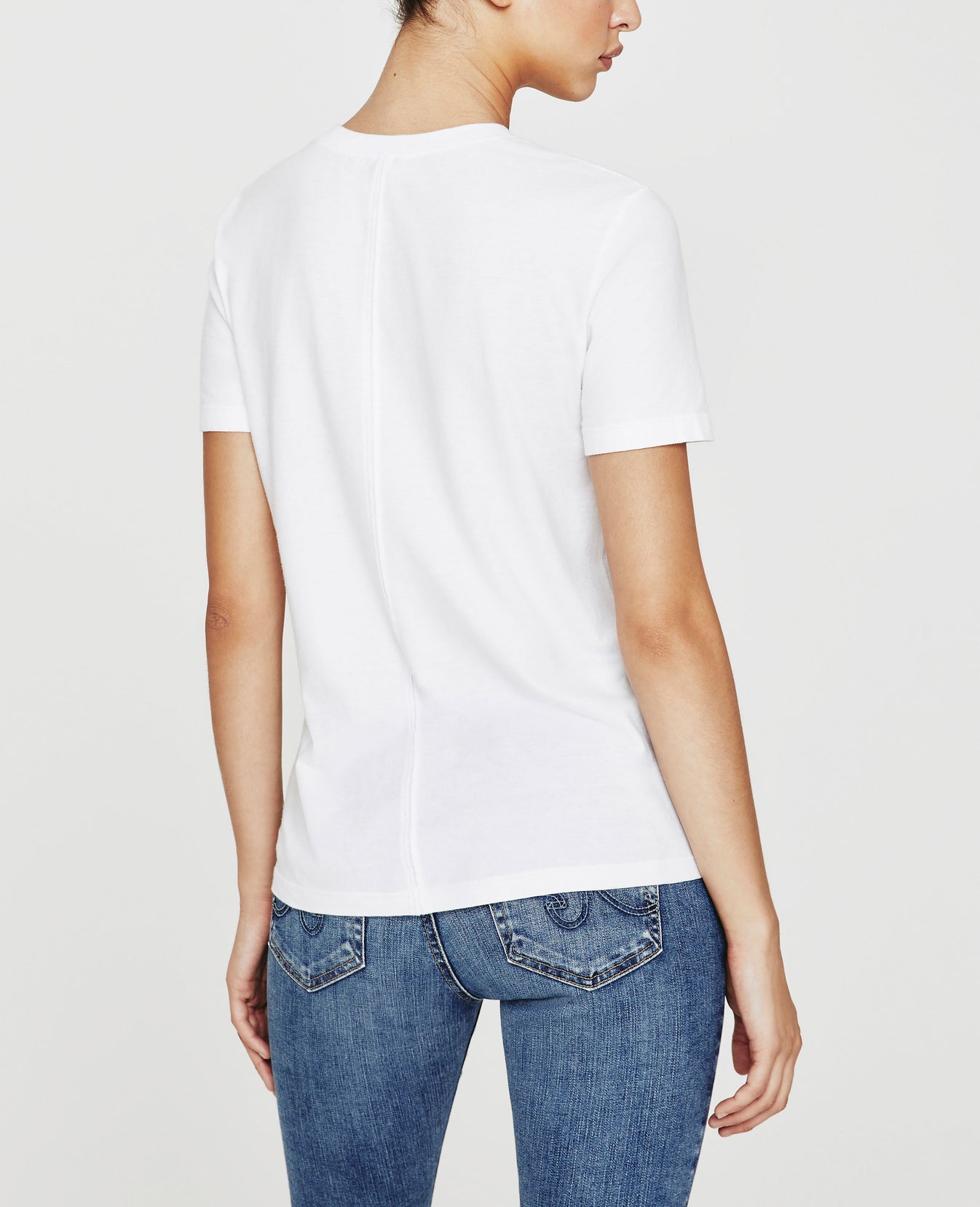 Gray Boy Tee True White Slim Crew Neck Women Tops Photo 3