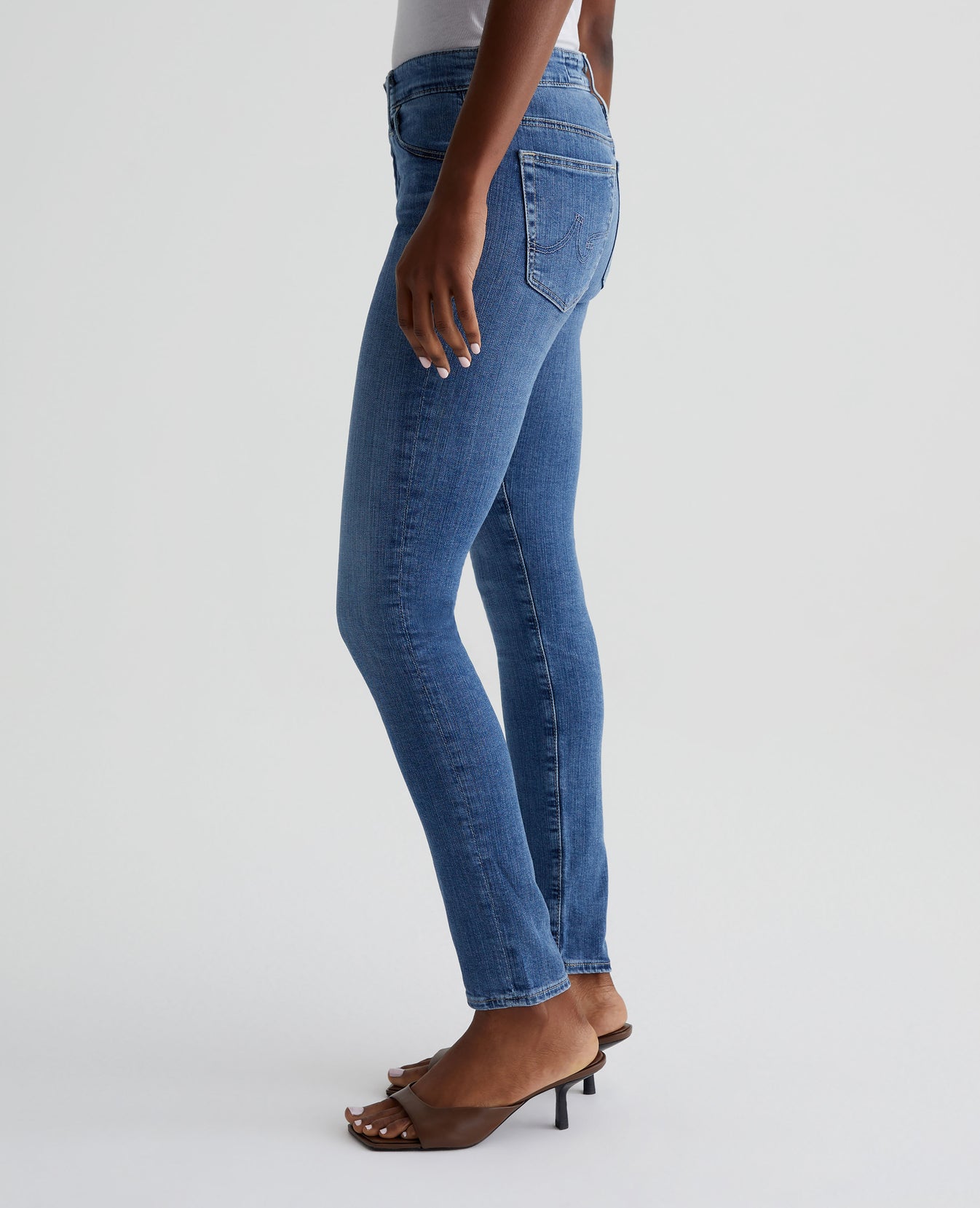 Farrah Skinny Ankle Ocean Pearl Womens Bottom Photo 4