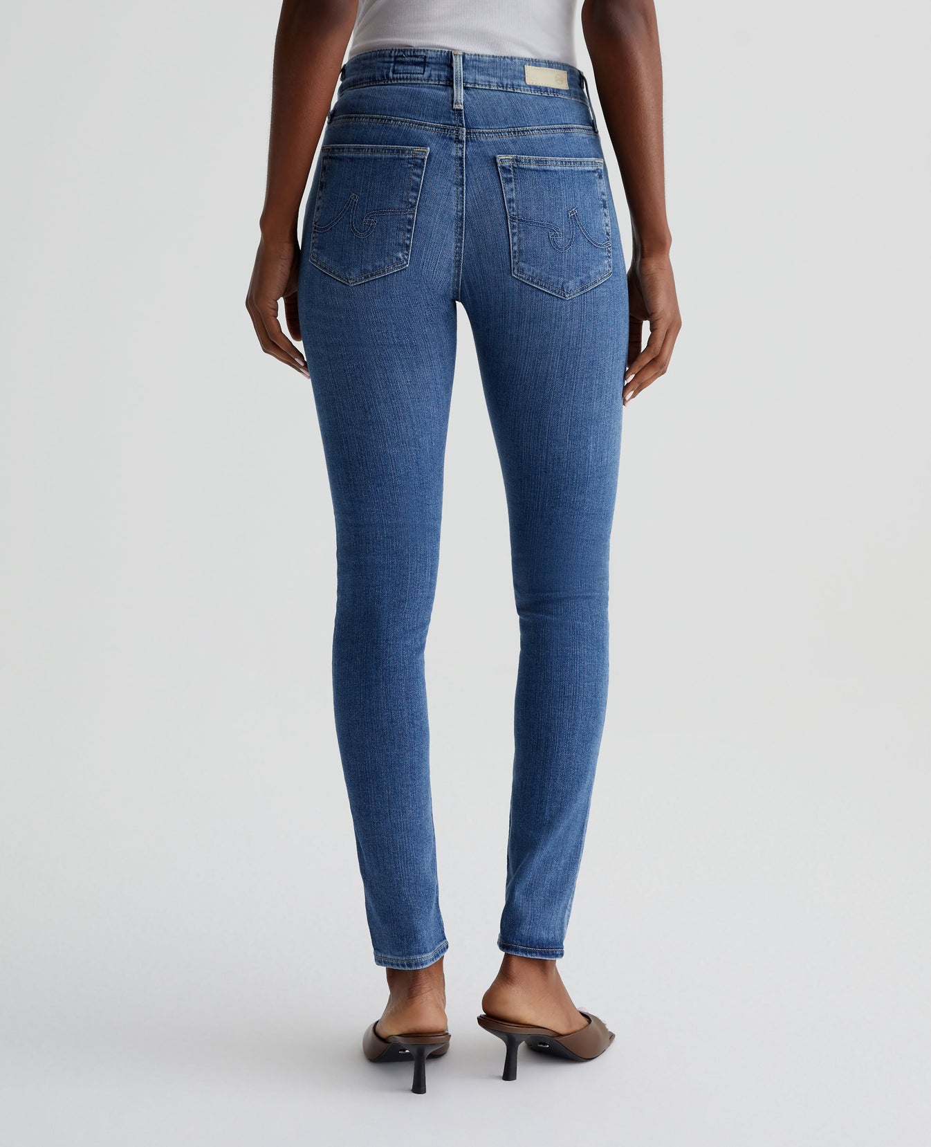 Farrah Skinny Ankle Ocean Pearl Womens Bottom Photo 6