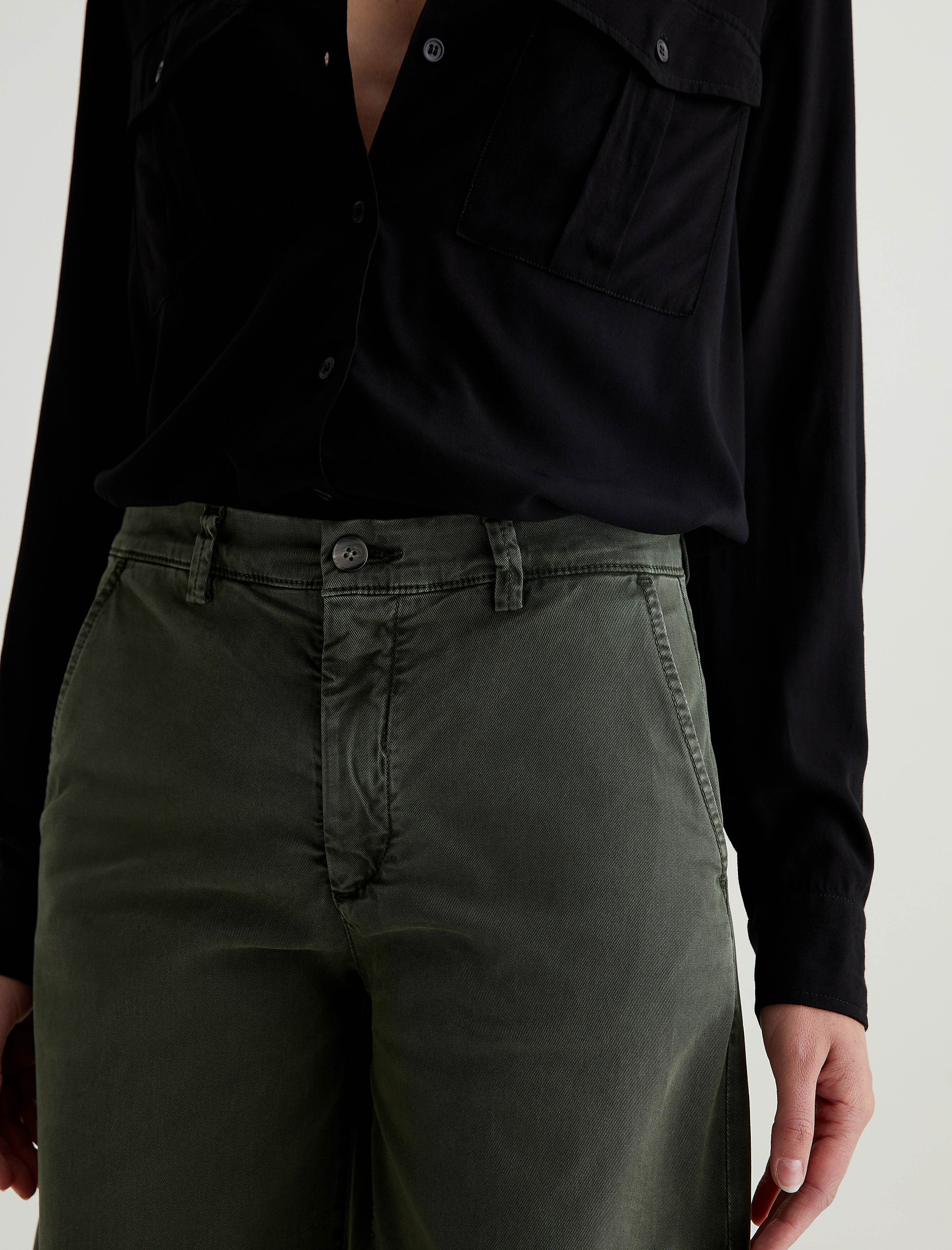 Caden Wide Leg Sulfur Dark Thyme Tailored Fit Women Bottom Photo 3