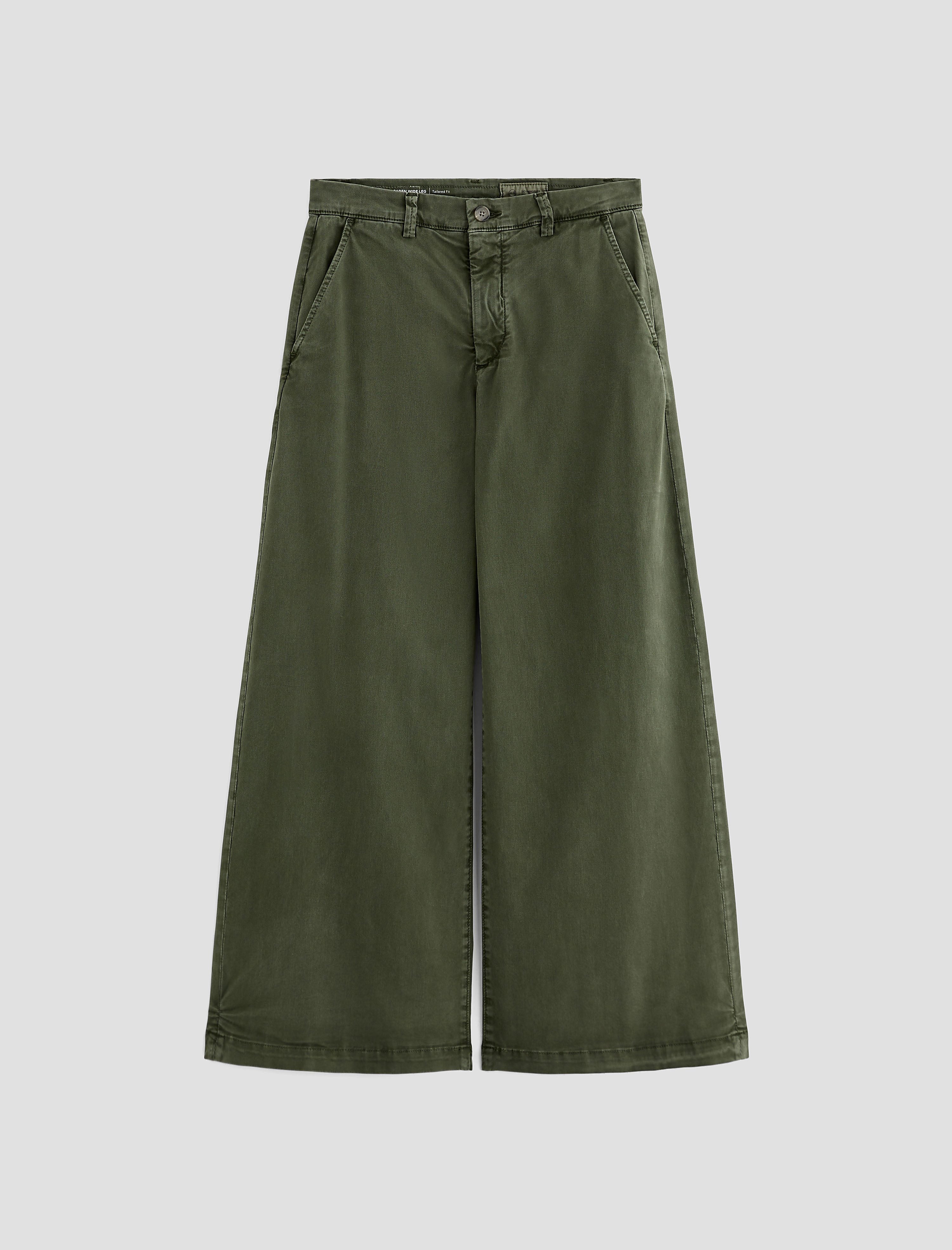 Caden Wide Leg Sulfur Dark Thyme Tailored Fit Women Bottom Photo 9