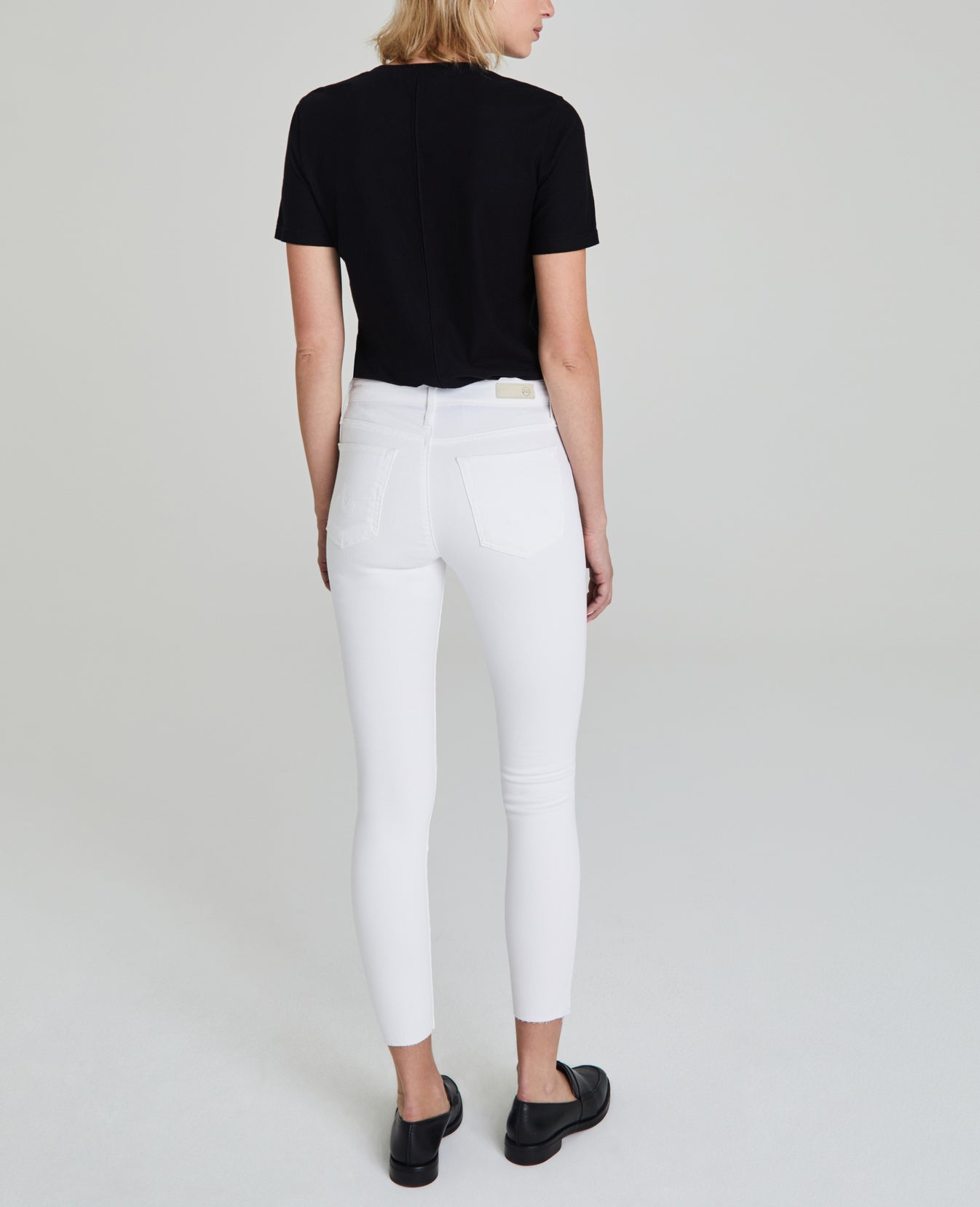 Farrah Skinny Ankle Destructed White High-Rise Skinny Ankle Women Bottoms Photo 6