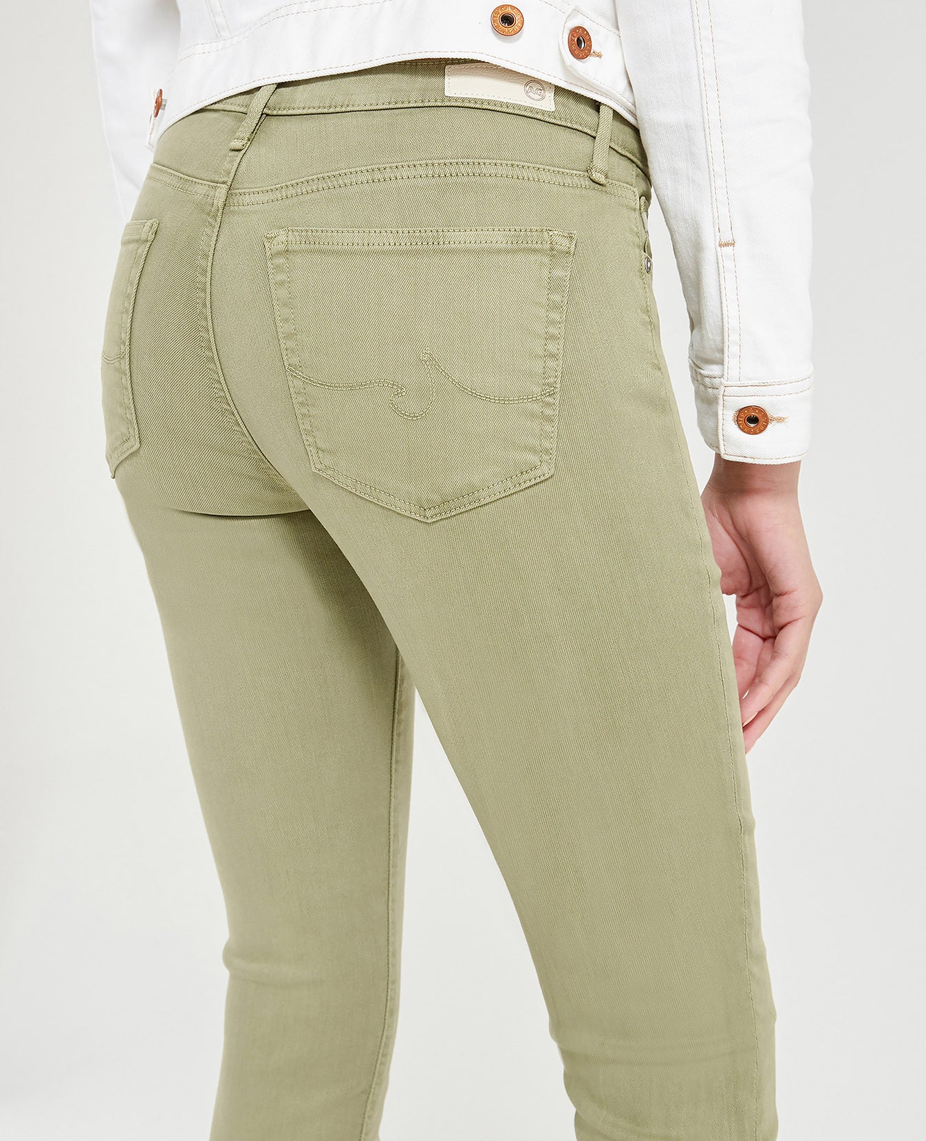 Prima Ankle Sulfur Olivewood Cigarette Ankle Women Bottoms Photo 5