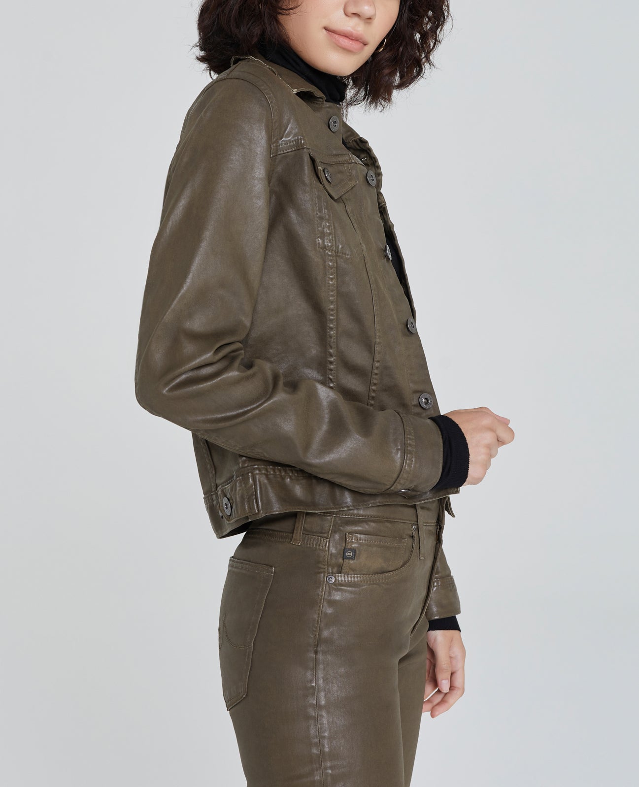 Robyn Jacket Lacquered Dark Bayou Slim Jacket Women Tops Photo 2