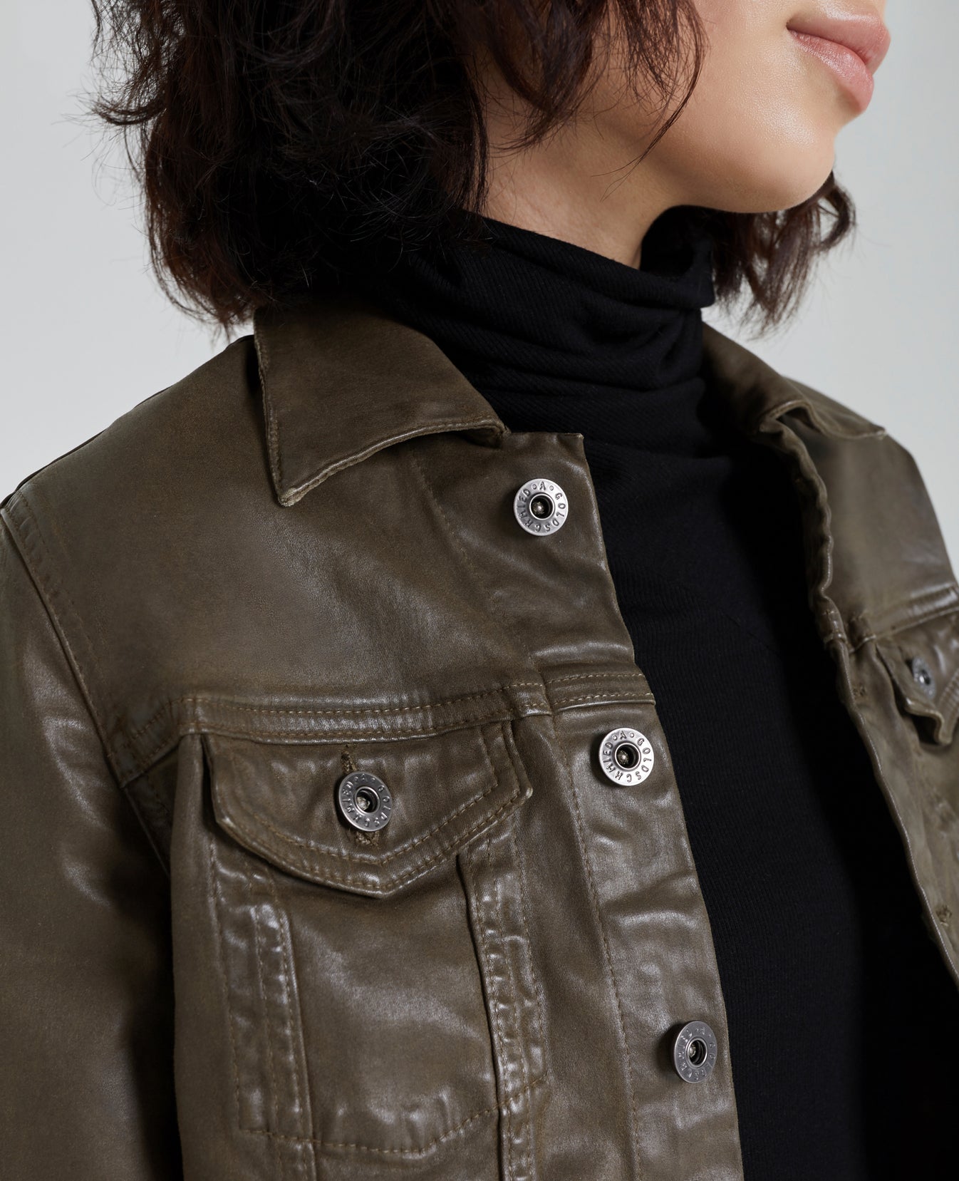 Robyn Jacket Lacquered Dark Bayou Slim Jacket Women Tops Photo 4