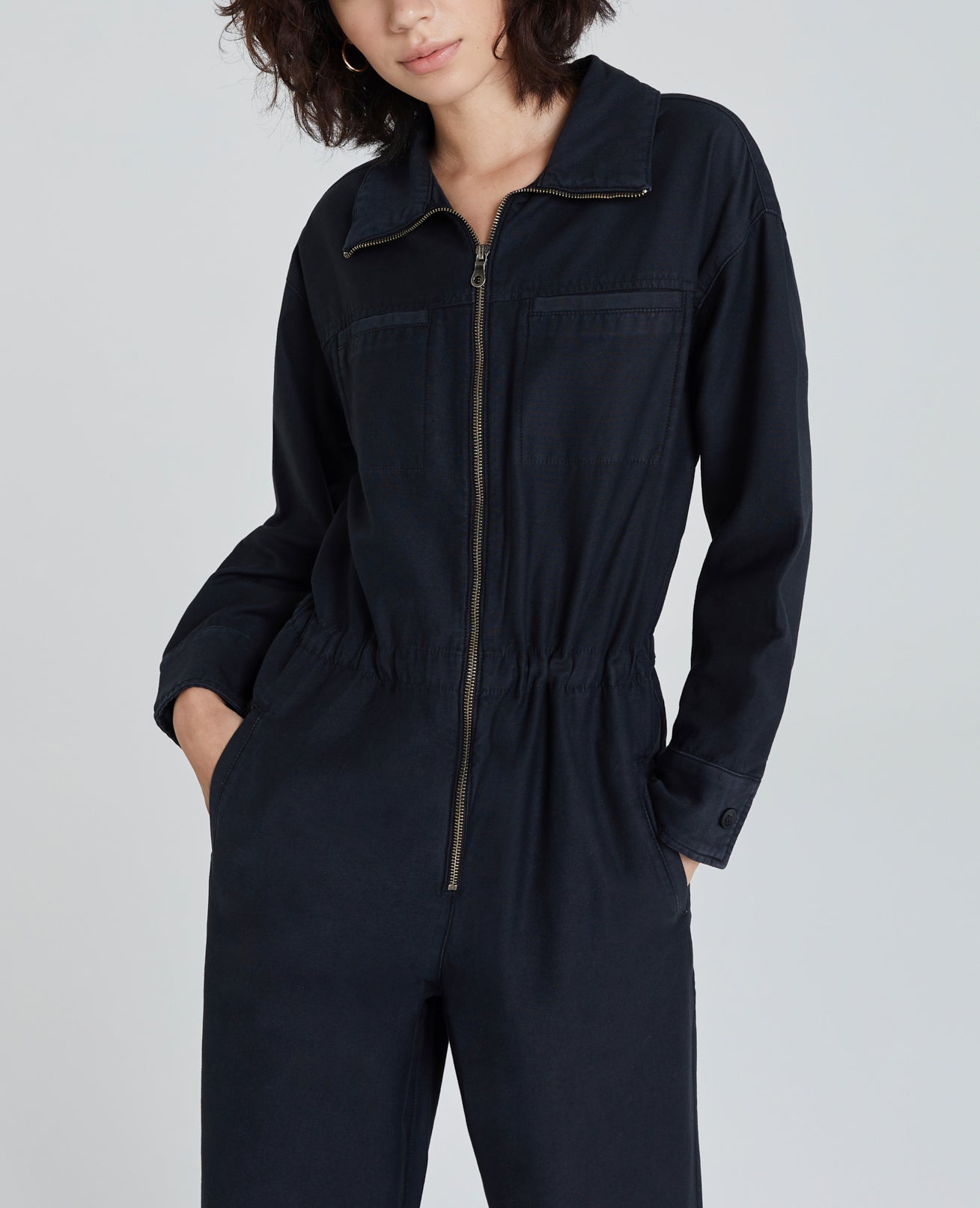 Controlla Boilersuit Sulfur Black Zip-Up Flight Suit Women Onepiece Photo 3