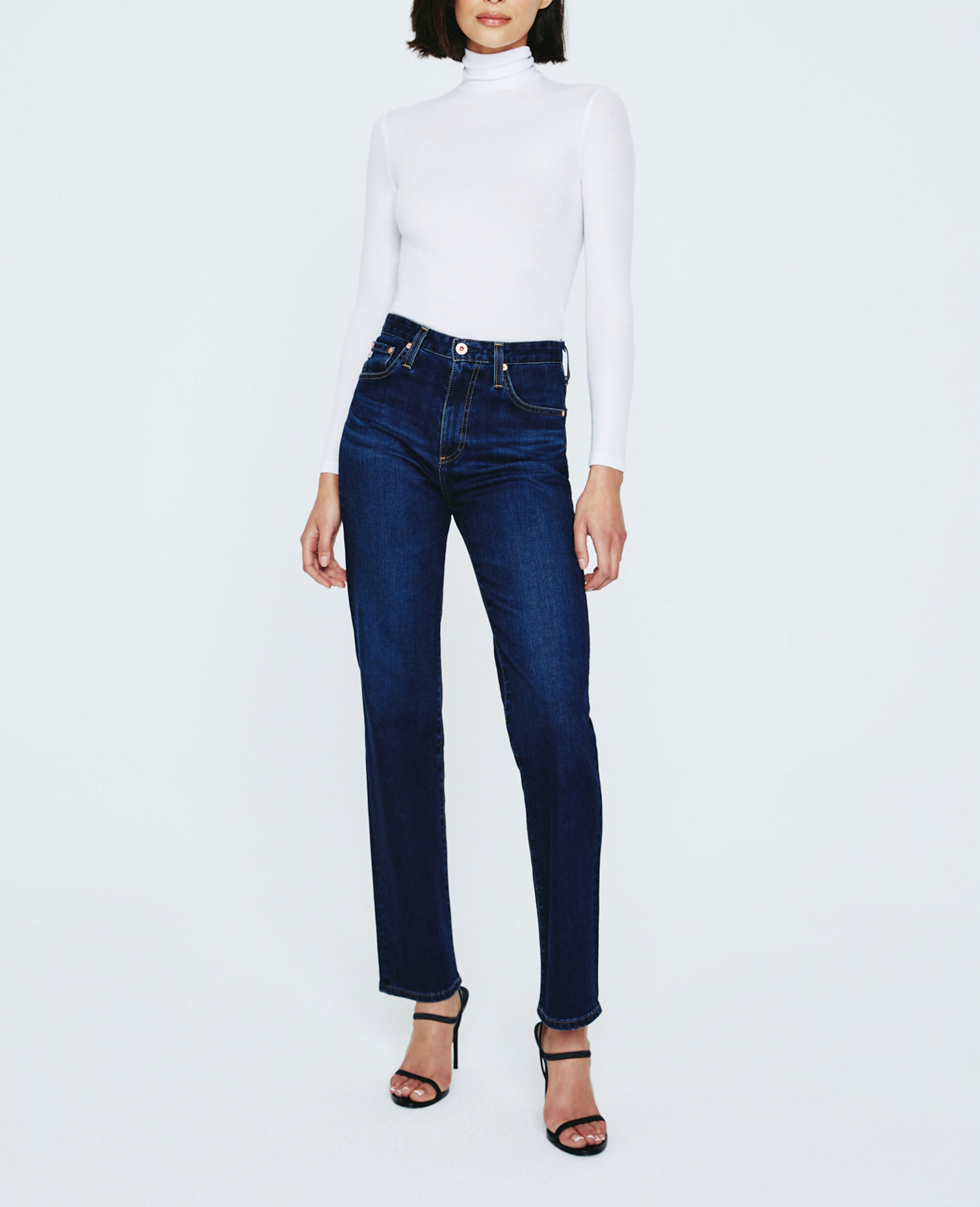 Womens Edie Long Sleeve Turtleneck True White