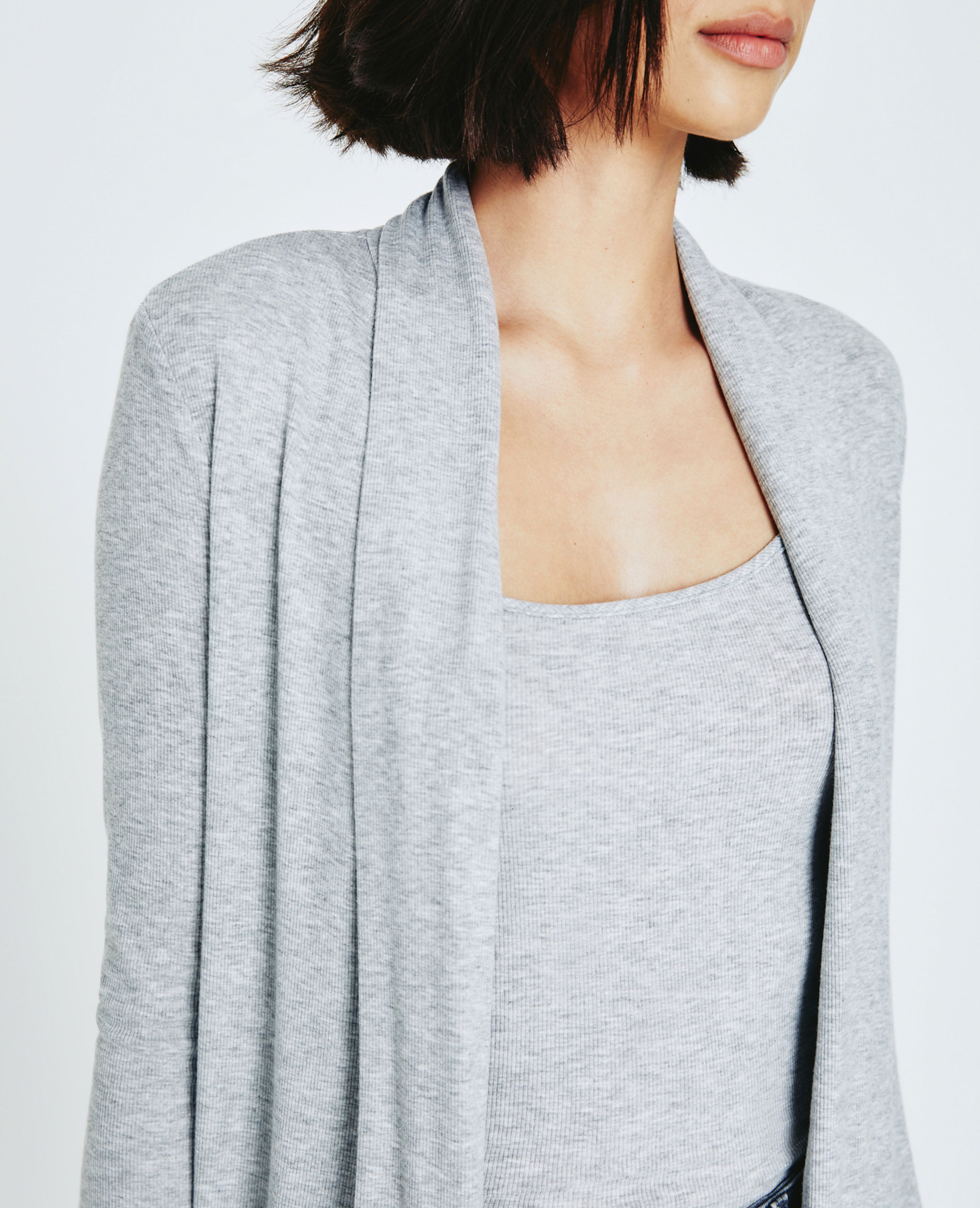 Womens Sophie Shawl Cardigan Heather Grey