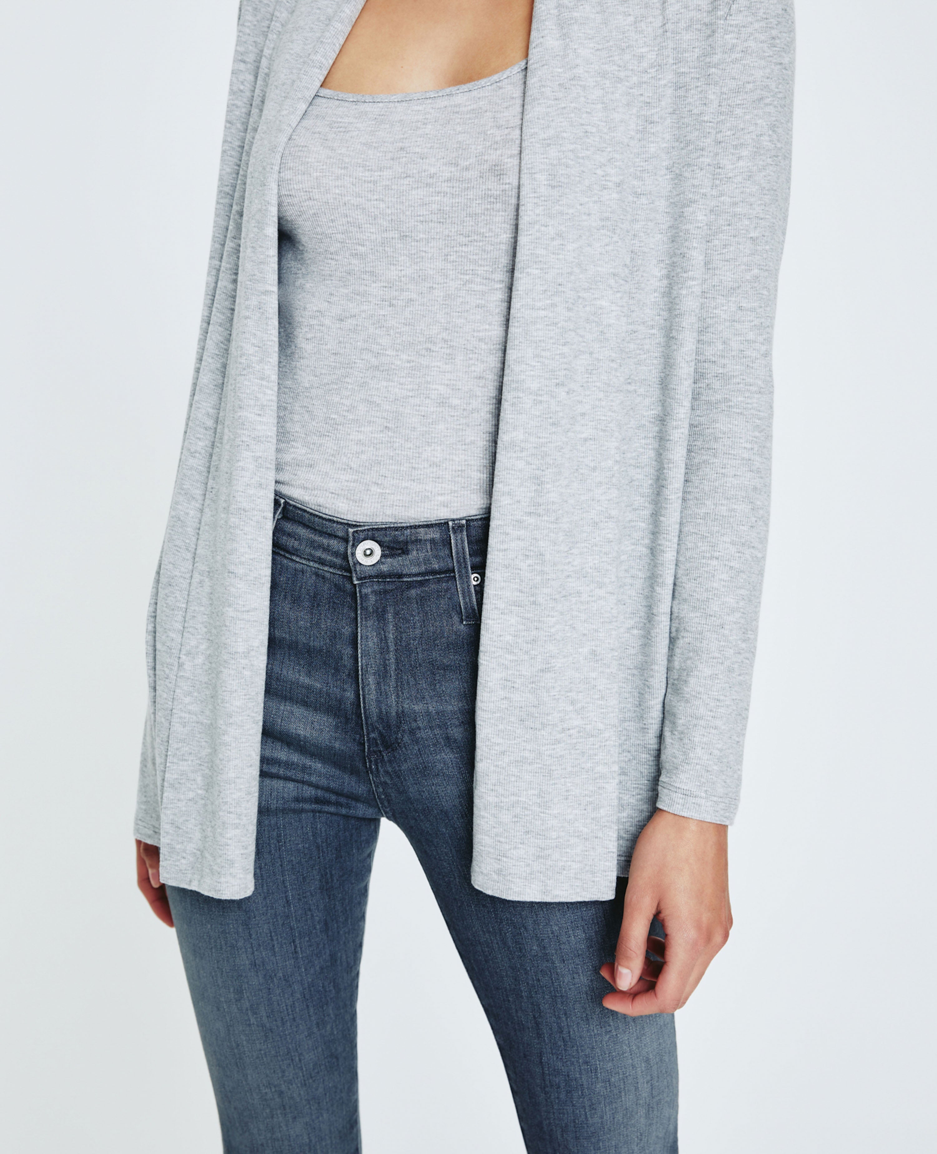 Womens Sophie Shawl Cardigan Heather Grey