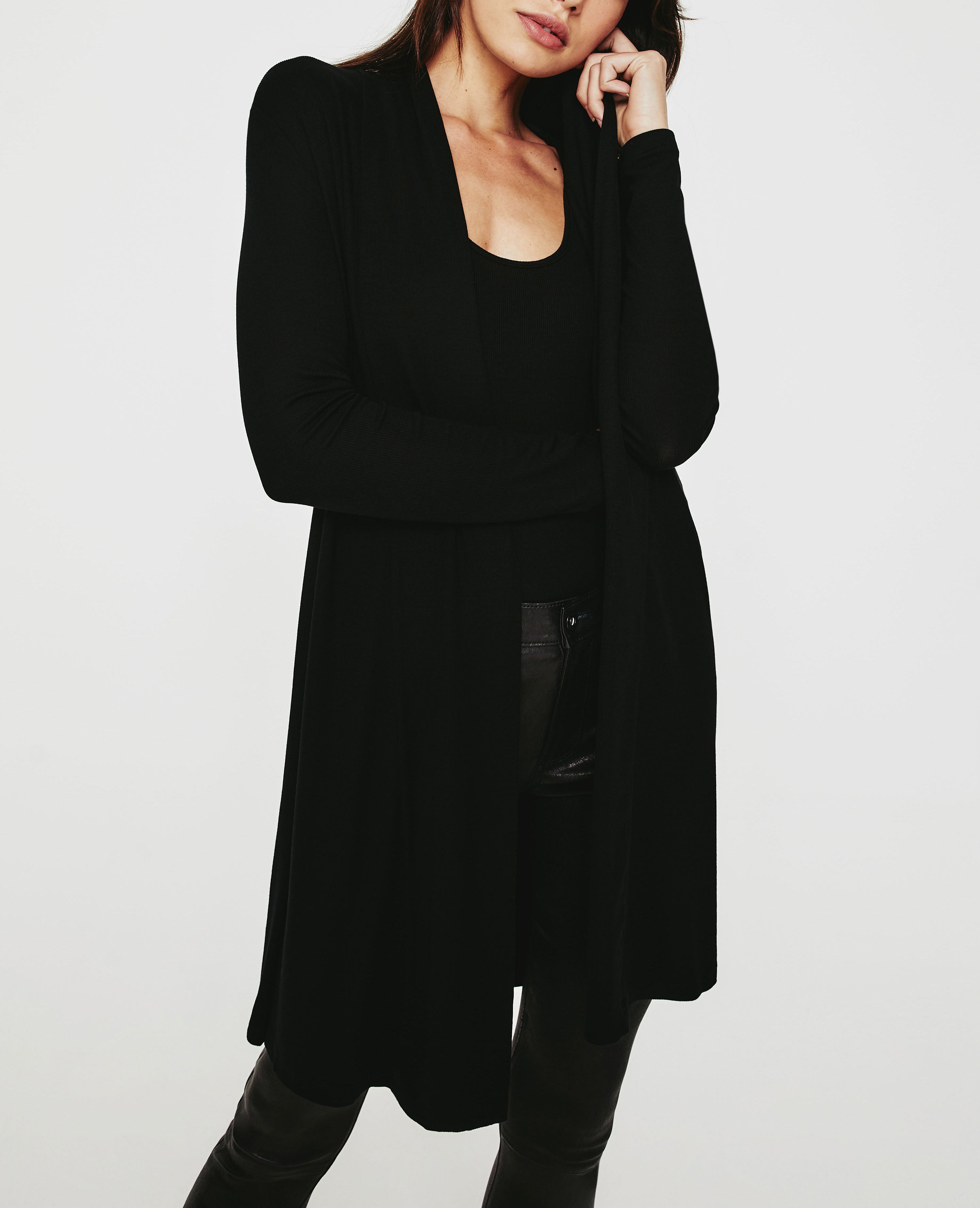 black shawl cardigan women's