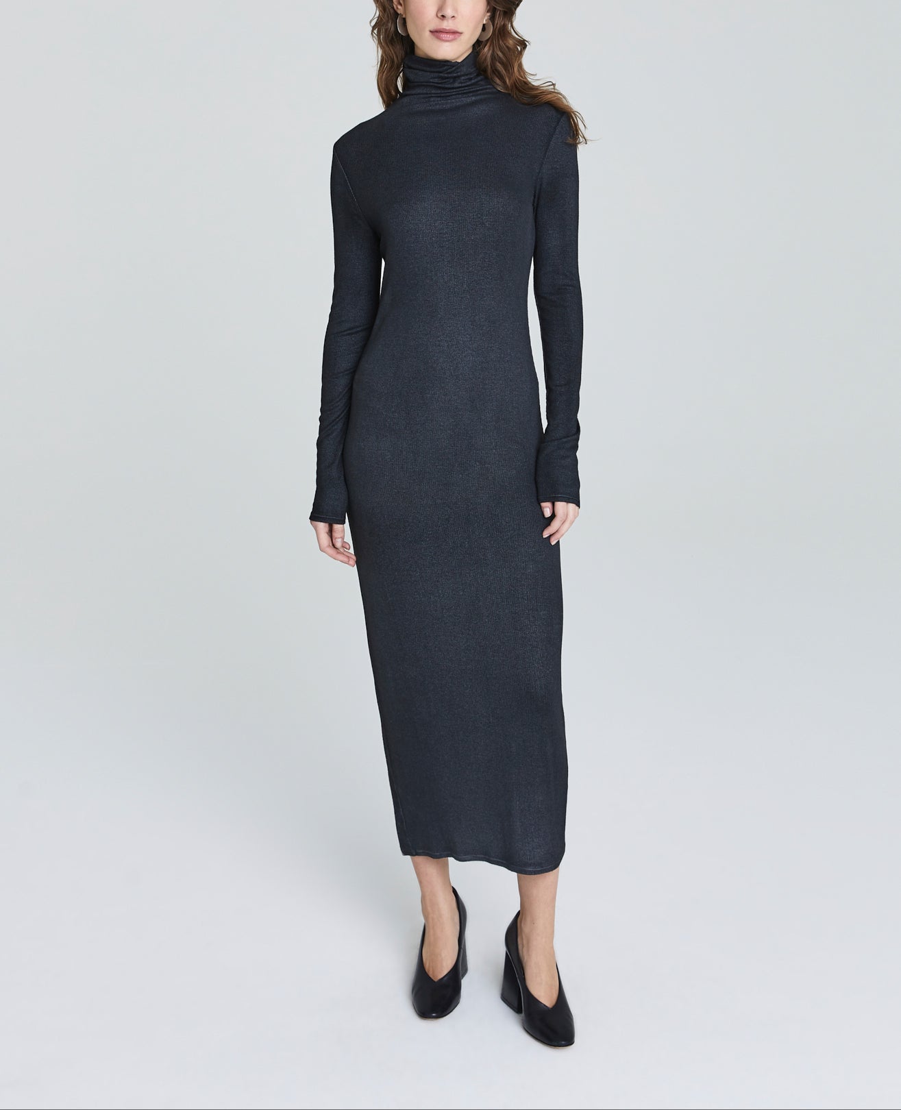 Chelden Dress Metallic True Black Maxi Dress Women Onepiece Photo 1