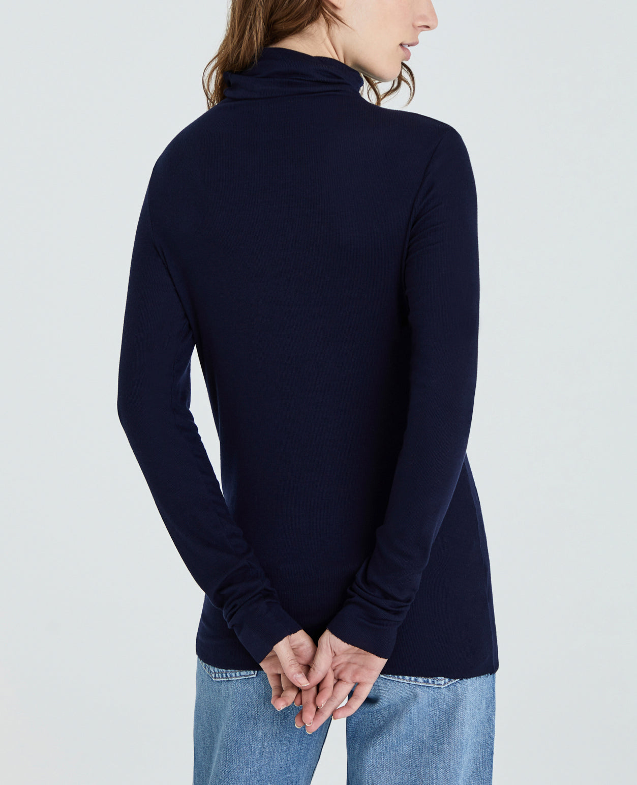 Chels Turtleneck Deep Trenches Slim Turtleneck Women Tops Photo 4