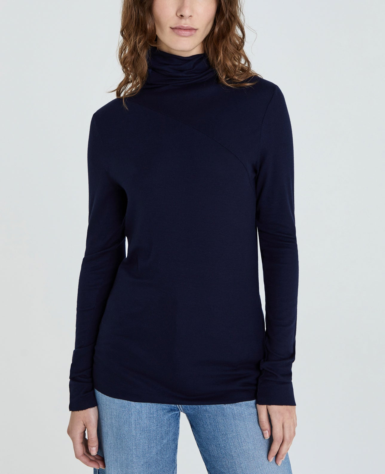 Chels Turtleneck Deep Trenches Slim Turtleneck Women Tops Photo 5