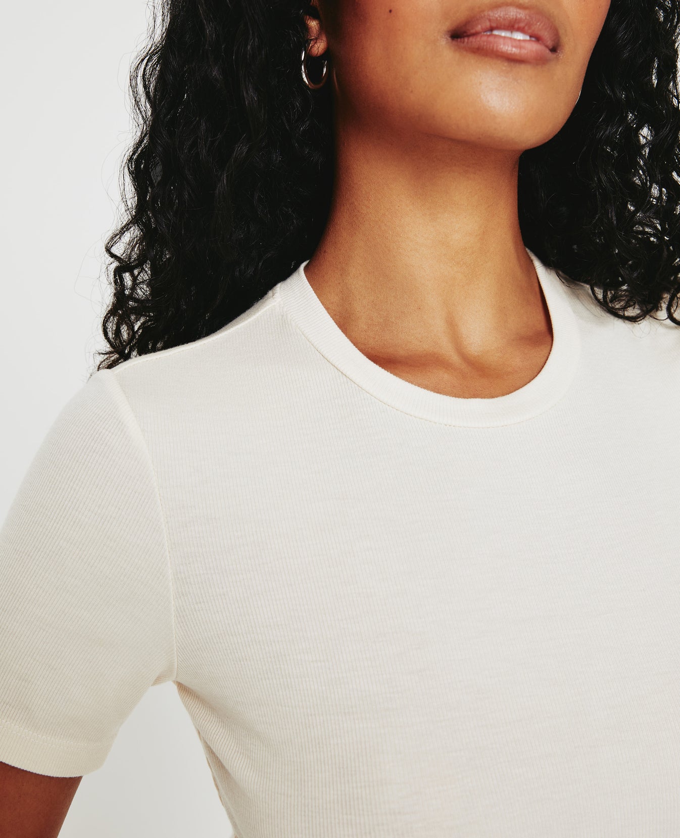 Gray Boy Tee White Cream Womens Top Photo 5