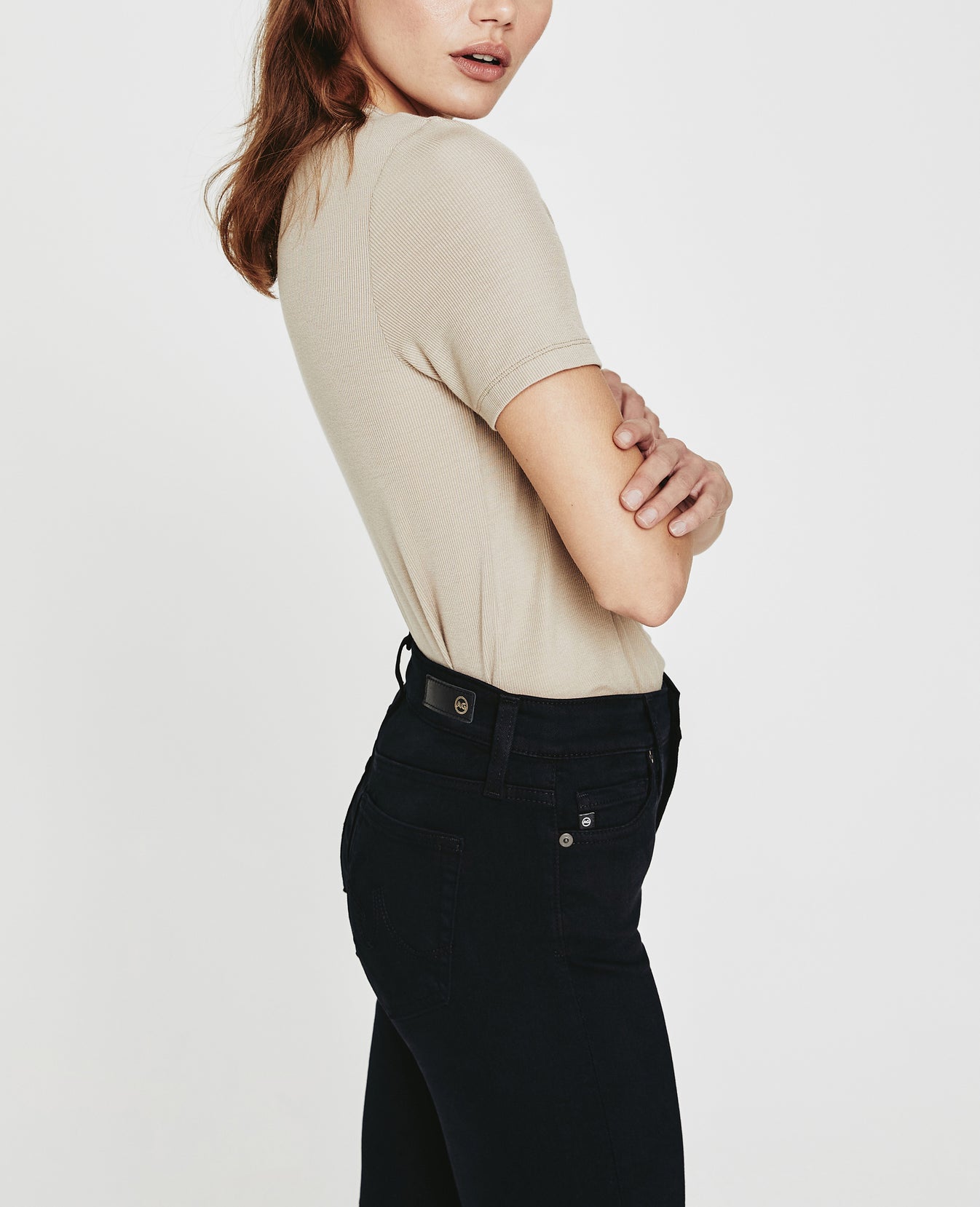 Gray Boy Tee Wild Taupe Slim Crew Neck Women Tops Photo 3