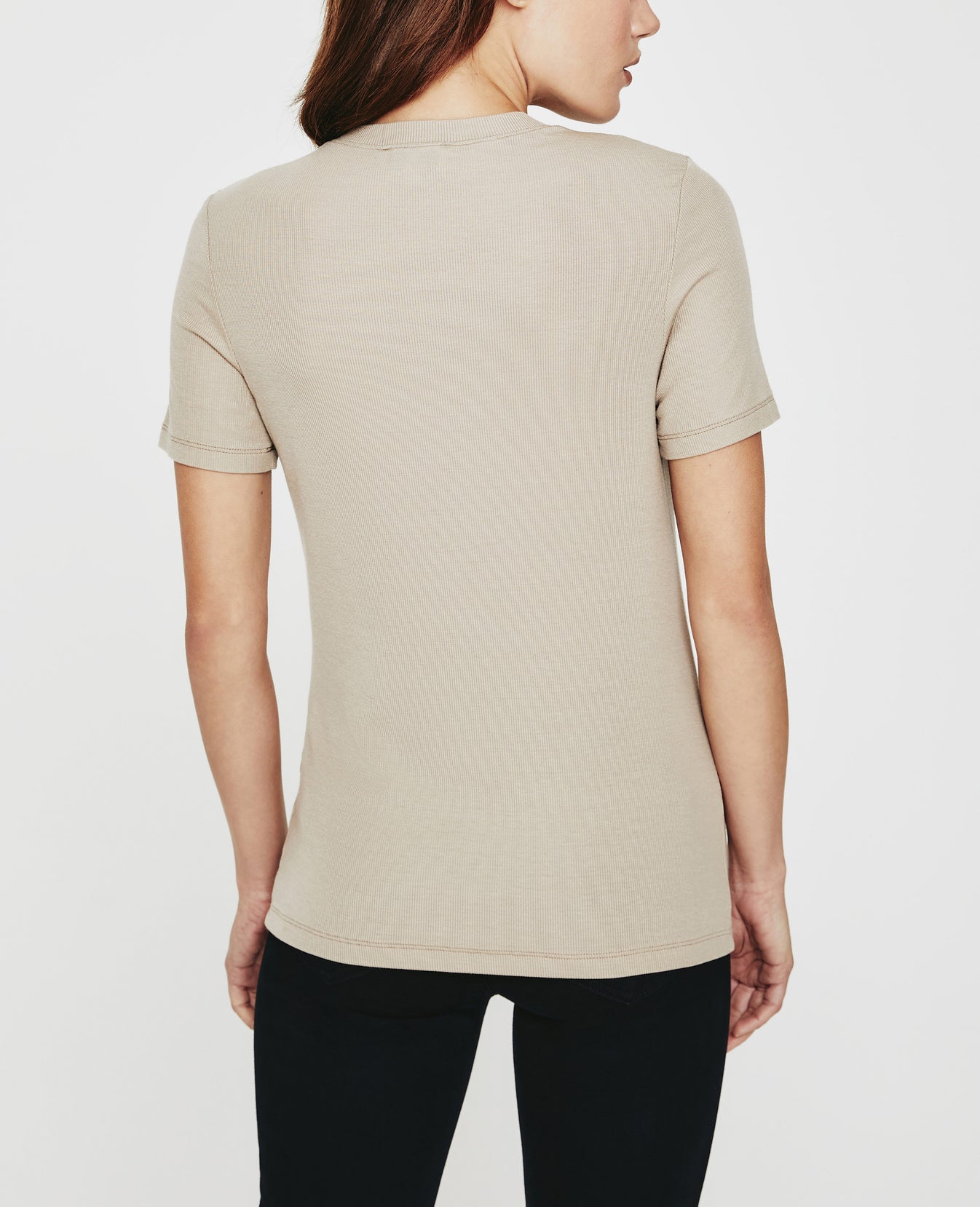 Gray Boy Tee Wild Taupe Slim Crew Neck Women Tops Photo 6