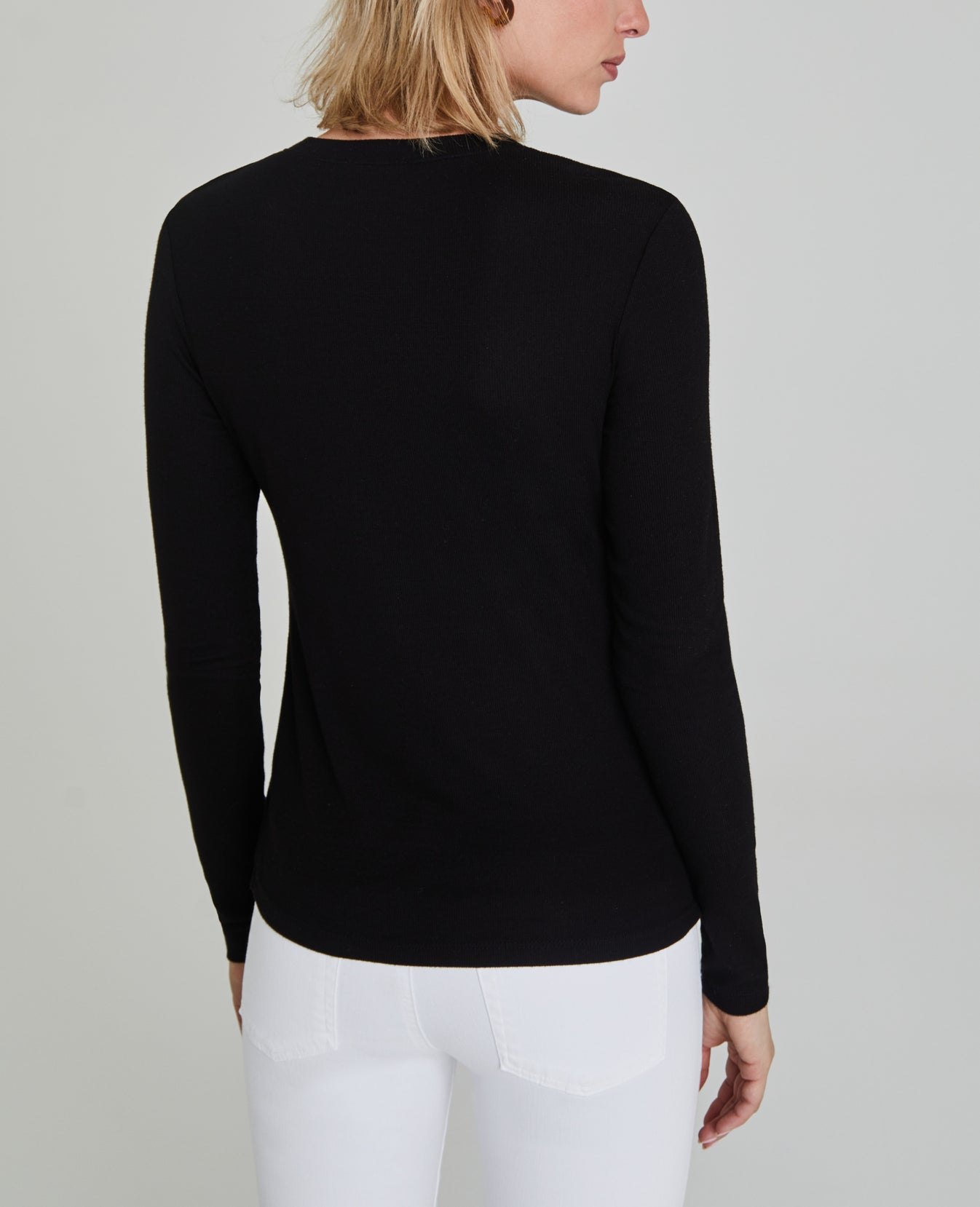 LB Shirt True Black Fitted Long Sleeve Tee Women Tops Photo 6